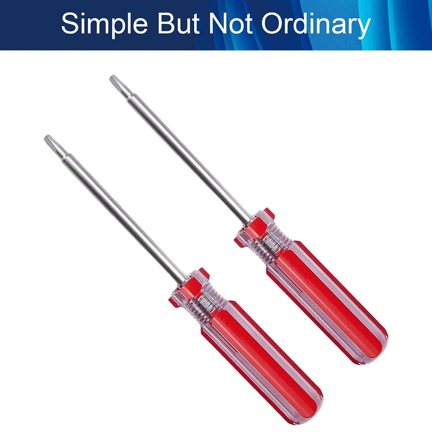 Utoolmart 2.7mm Magnetic Triangle Screwdriver Set (2-Pack) - 75mm 45# Steel Shaft with Ergonomic Plastic Handle - Perfect for Electronics Repair, Home Improvement & DIY Crafts