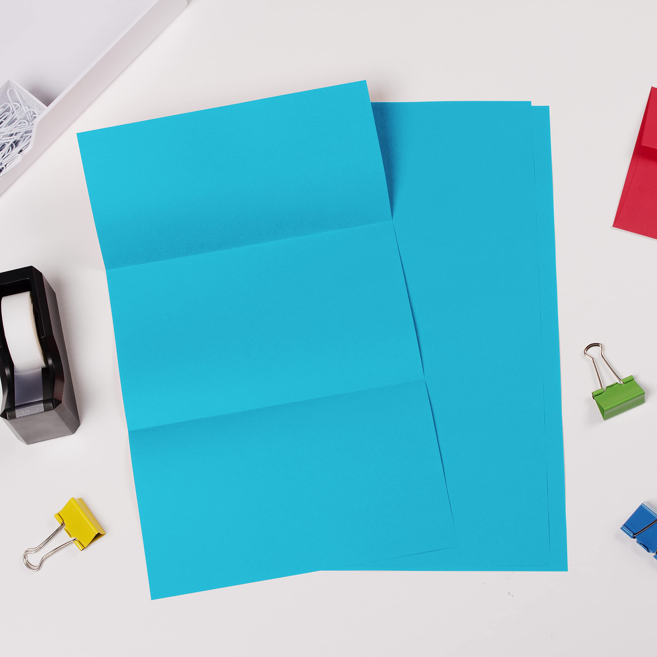 JAM PAPER Legal 65lb Cardstock - 8.5 x 14 Coverstock - 176 GSM - Blue Recycled Paper - 250 Sheets per Pack - Perfect for Business Cards, Invitations & Craft Projects