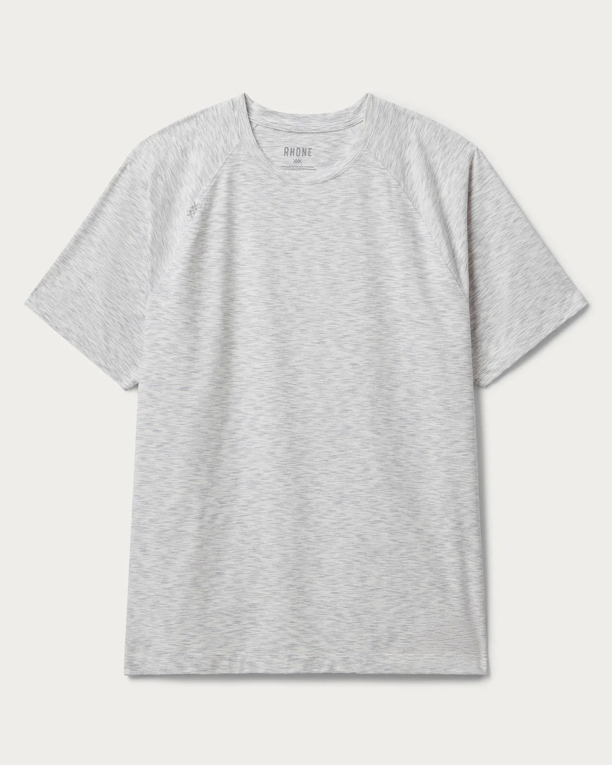 Rhone Men's Reign Trim Fit T-Shirt - Gray Space Dye | Moisture-Wicking Performance Tee for Gym, Running & Casual Wear