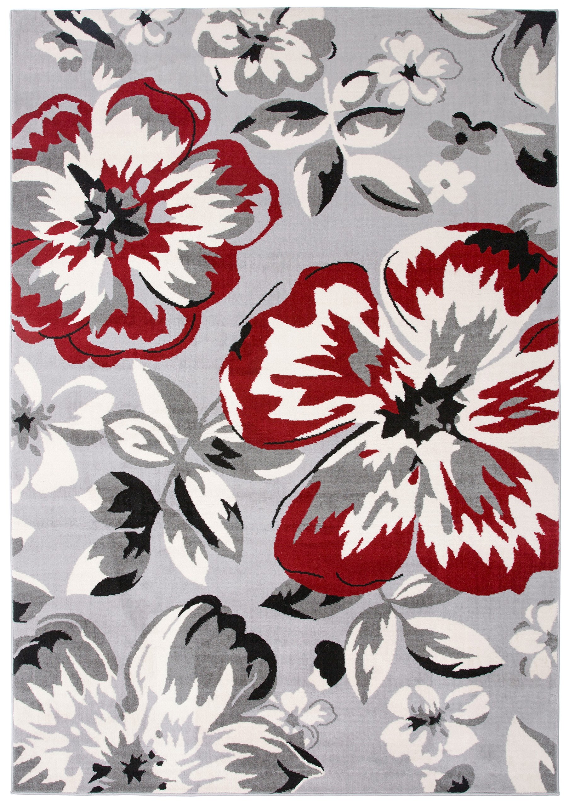Modern Floral Area Rug 6'6