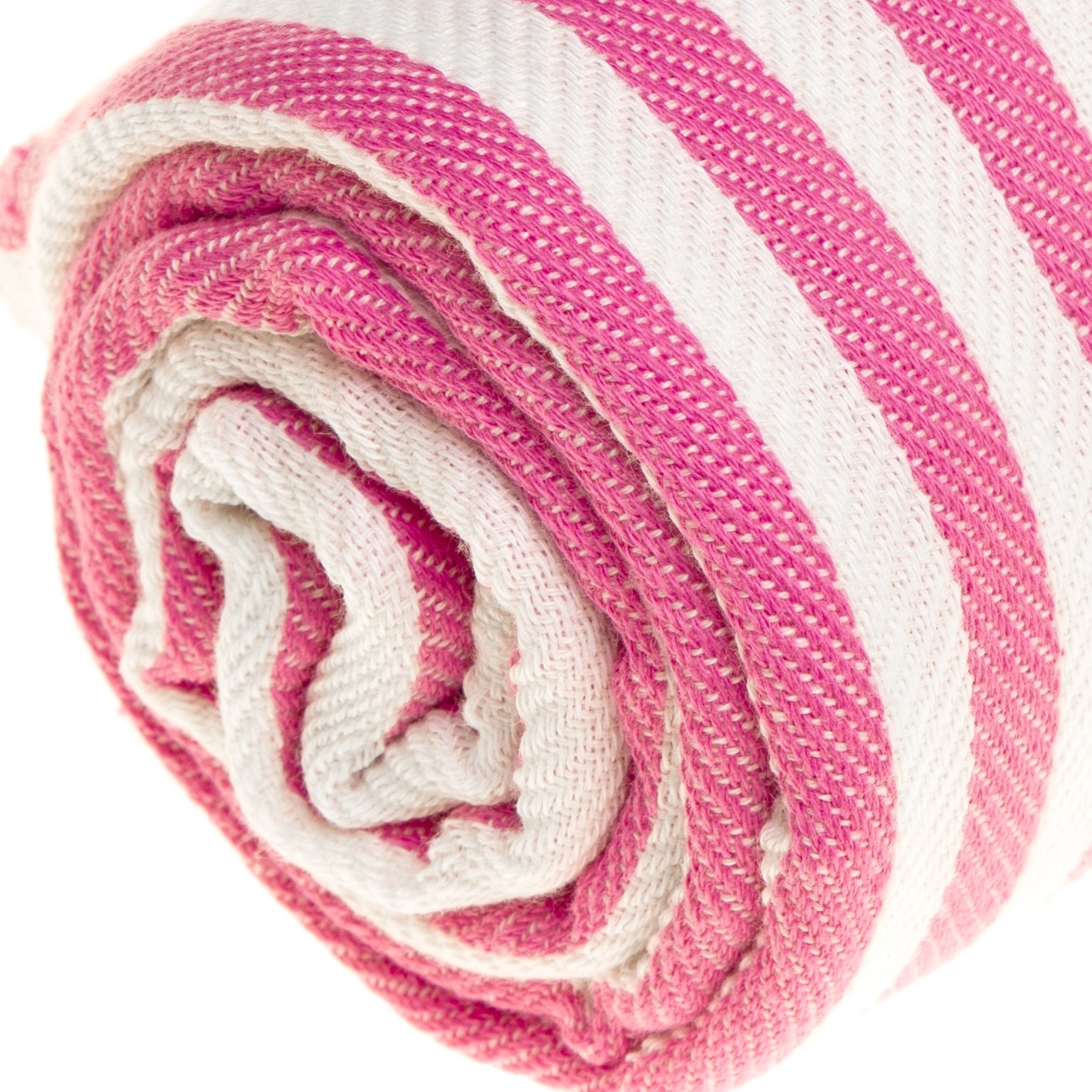 Premium 100% Cotton Turkish Peshtemal Beach Towel - Quick-Dry, Sand-Free, Lightweight & OEKO-TEX Certified (37x70 Inches, Pink, Set of 6) - Perfect for Beach, Pool, Yoga & Travel