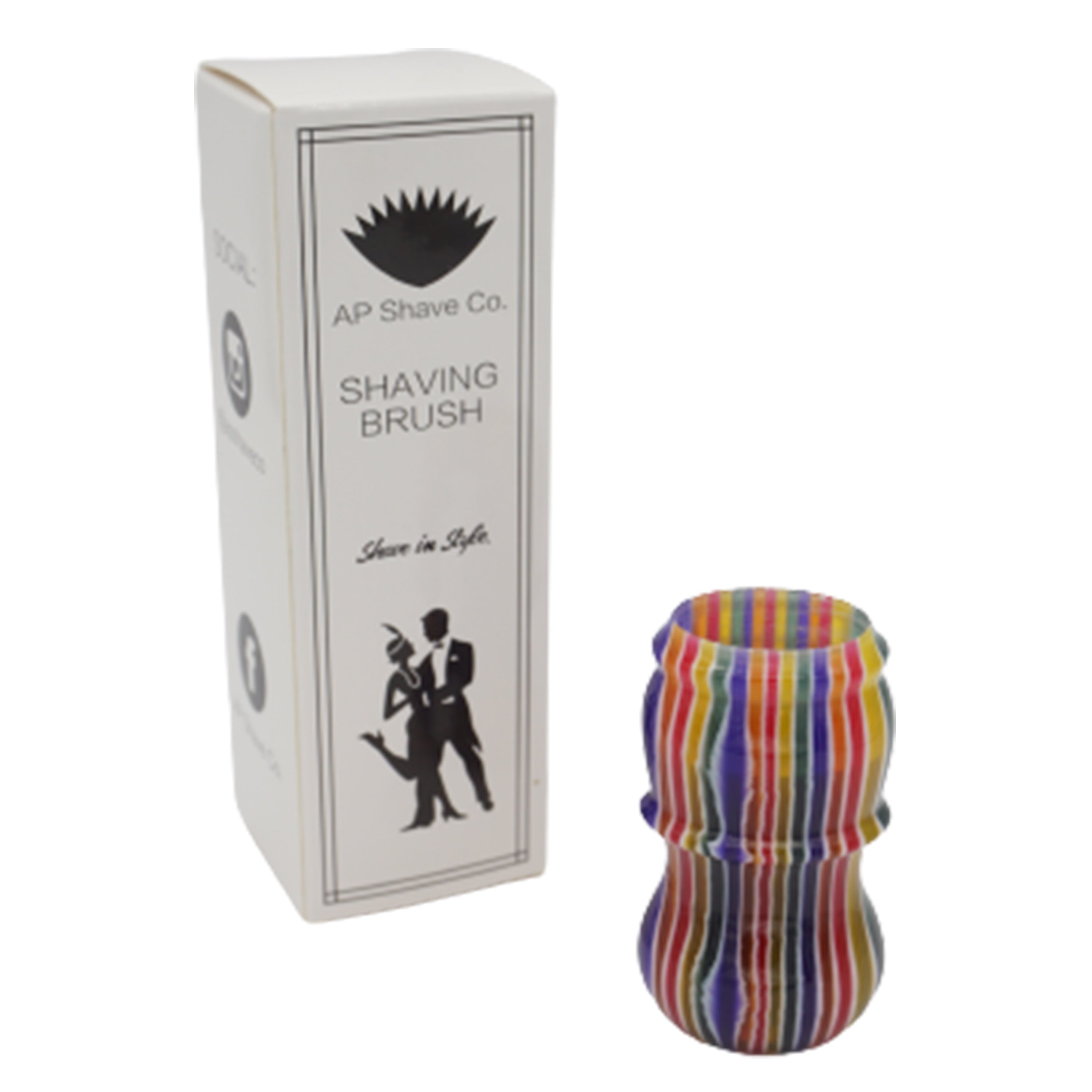 Handmade Candy Stripe Shaving Brush Handle - Fits 24mm & 26mm Knots | Premium Wet Shaving Accessory for Men's Grooming & Luxury Bathroom Decor