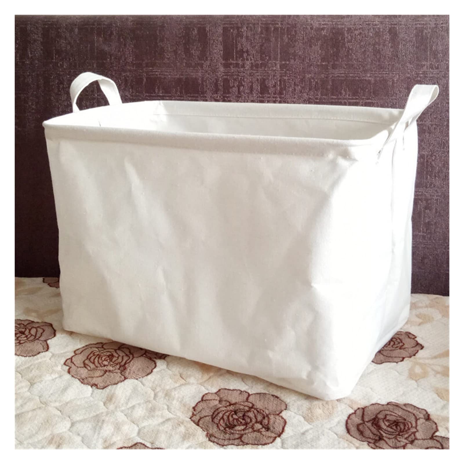 Clear Polyester Fabric Storage Bins with Lids - Odor-Free Double Cover Organizer Boxes for Home & Office Organization (White) - Perfect for Closet, Bathroom, Nursery & Pantry Storage