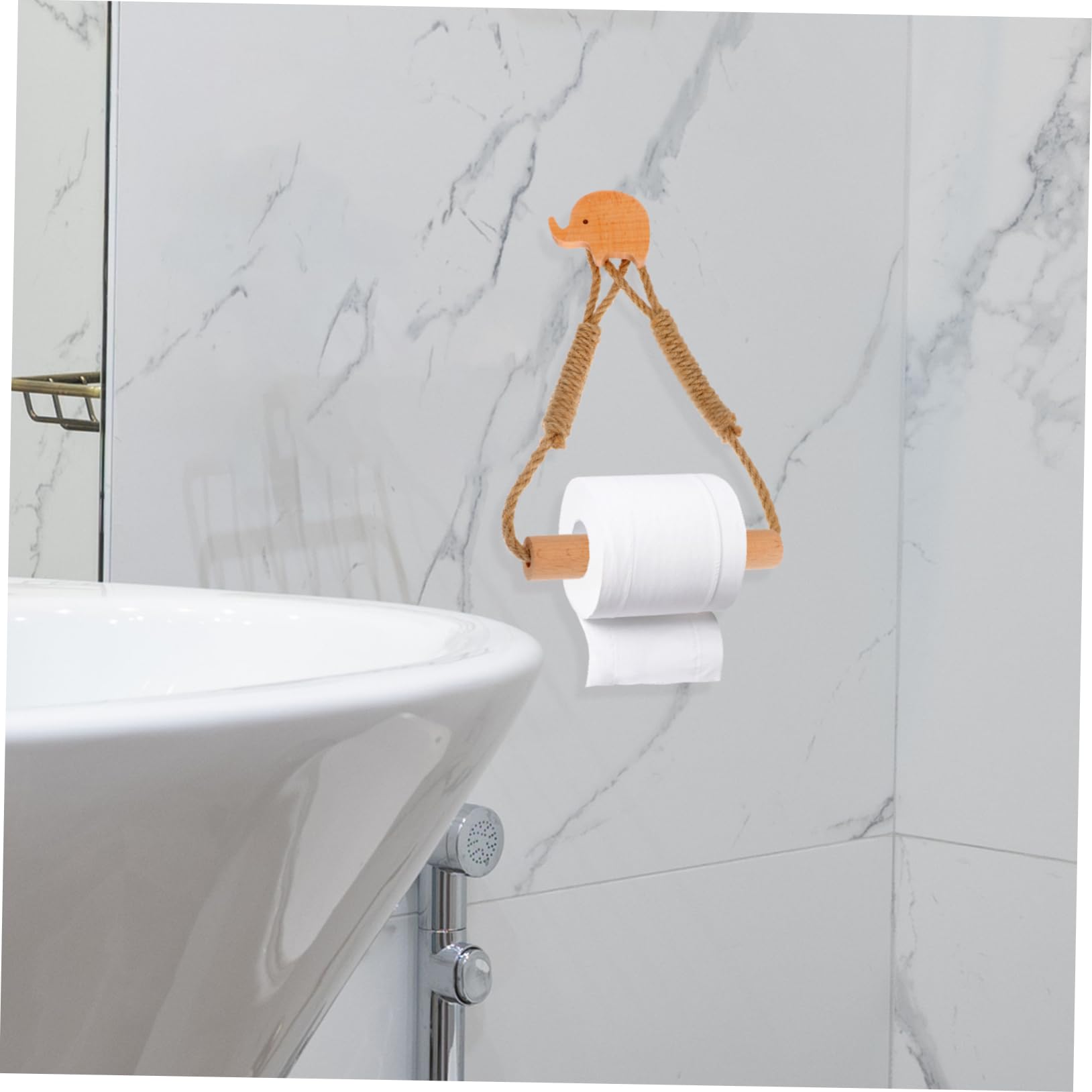 Cabilock 1-Piece Roll Twine Holder & Toilet Paper Dispenser - Hanging Towel & Tissue Rack for Bathroom, Kitchen, or Office Storage - Space-Saving Scroll Rope Organizer for Easy Access