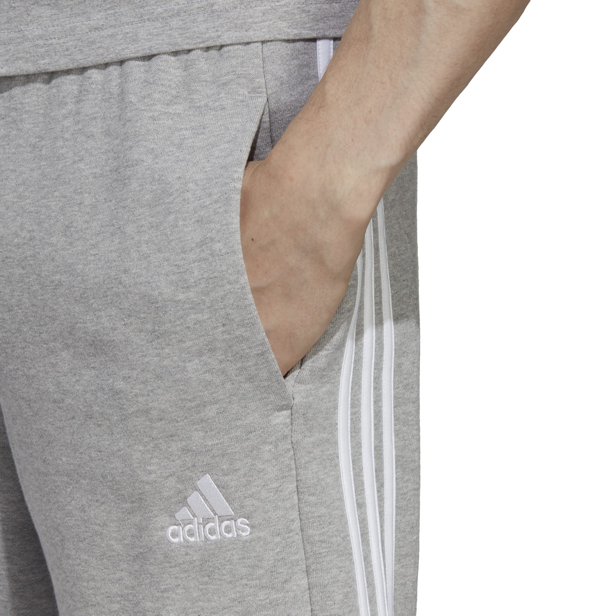 Adidas Essentials French Terry 3-Stripes Men's Shorts - Comfortable Athletic Casual Wear for Gym, Running & Everyday Use