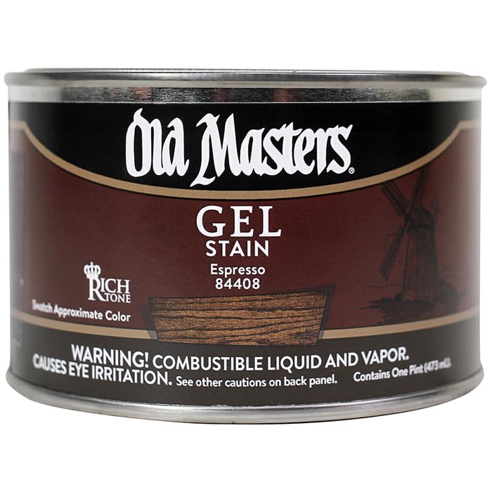 Dark Espresso Wood Gel Stain - Fast Drying, Non-Toxic, Easy to Apply for Furniture, Cabinets & DIY Projects - Perfect for Home Renovation & Wood Restoration