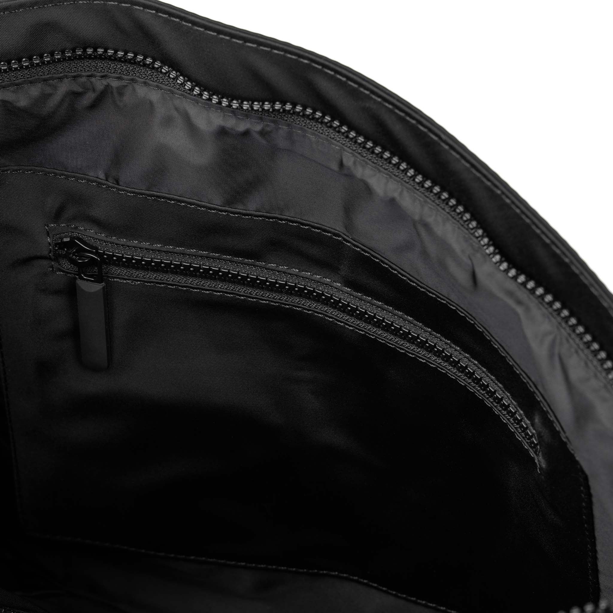 Moorgate M All Black Recycled Nylon Backpack - Eco-Friendly Waterproof Laptop Bag for Travel, Work & School | Durable Unisex Daypack for Commuters & Students