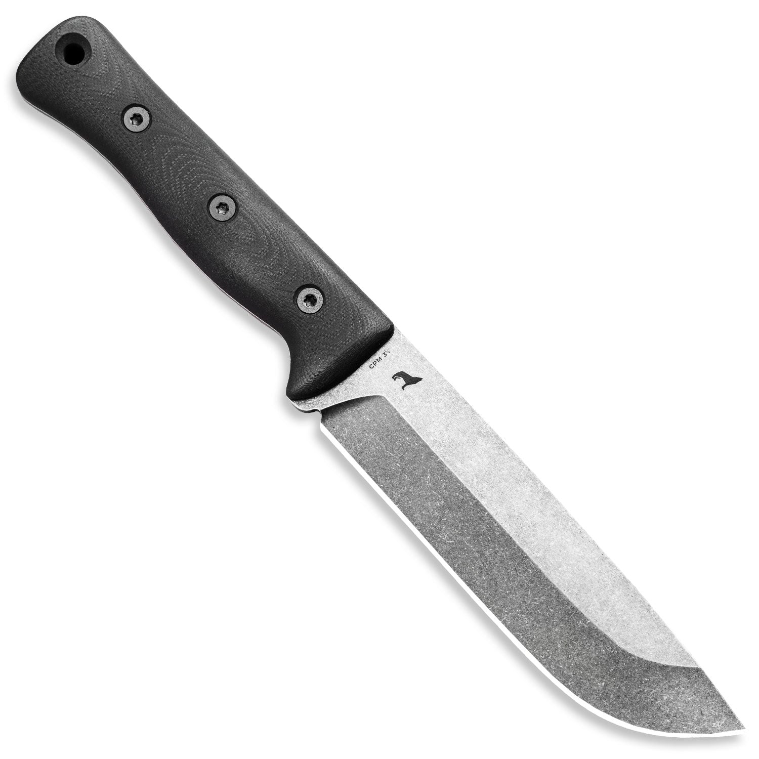 BLEM F6 Leuku Survival Knife - Premium CPM 3V Steel Blade with Acid Stonewash Finish & Black G10 Handle - Ideal for Bushcraft, Camping, and Outdoor Adventures