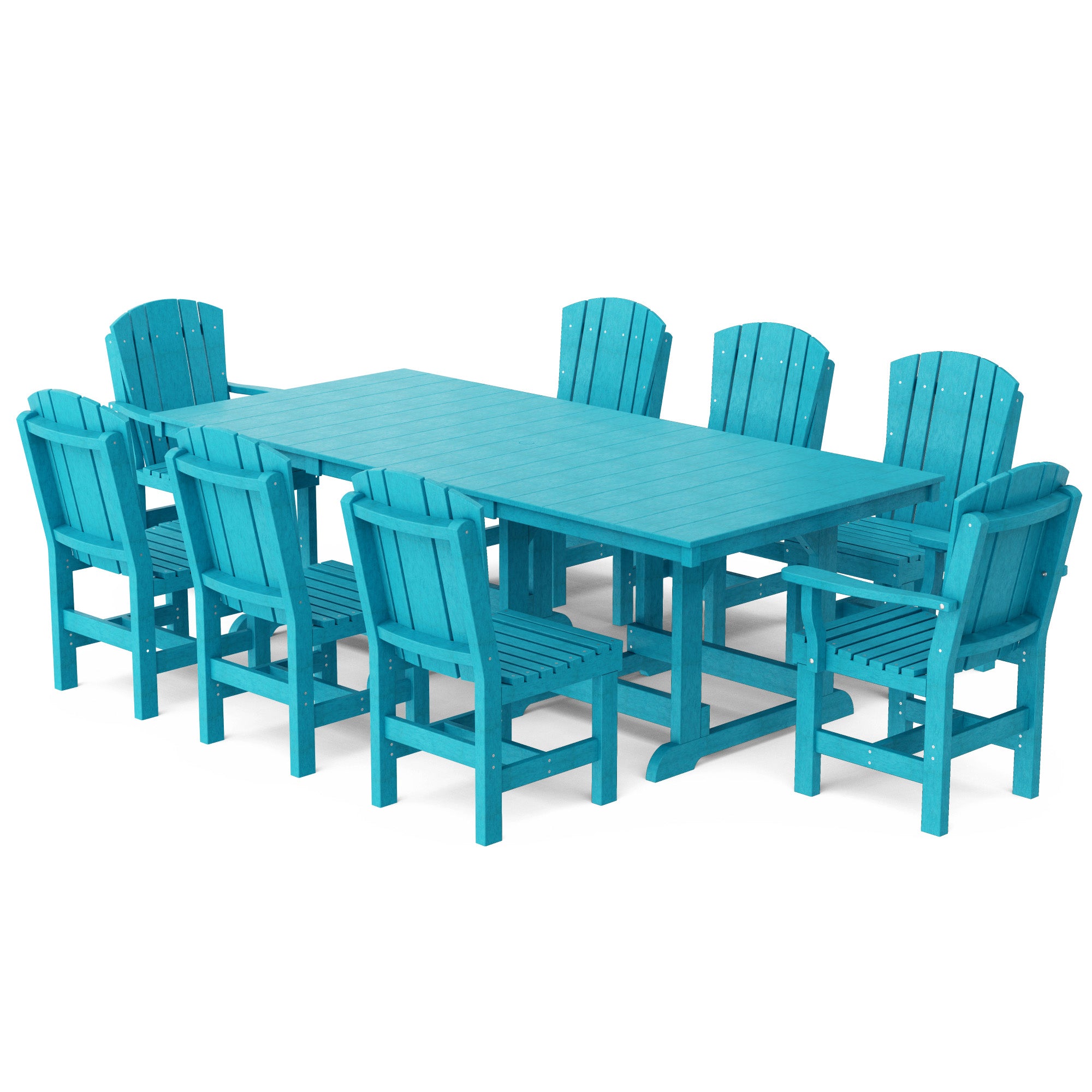 Heritage 9-Piece 44x94 Inch Dining Table Set - Perfect for Family Gatherings, Dinner Parties & Formal Dining Rooms