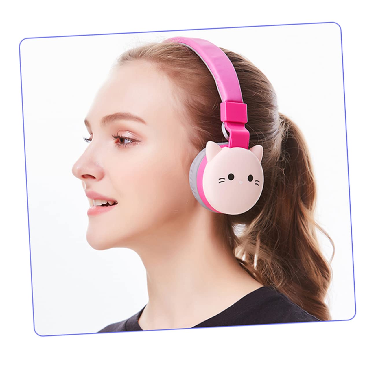 SUPVOX Wireless Over-Ear Headphones with Animal Design - Panda & Cat Style, Comfortable Head-Mounted Gaming Headset for PC, Computer, and Mobile Devices | Perfect for Gaming, Streaming, and Online Classes