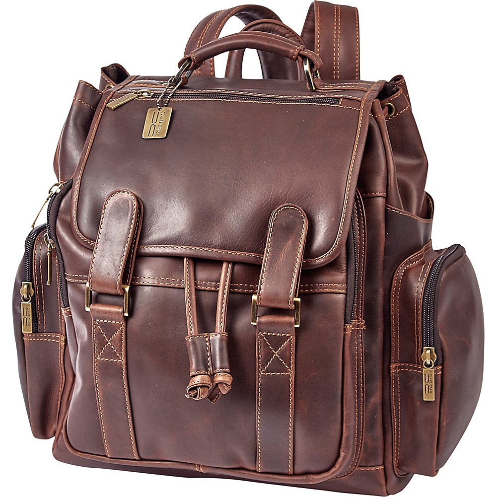 Claire Chase Legendary Jumbo Backpack - Large Capacity Travel Backpack for Women & Men, Dark Brown, Durable Waterproof Hiking Backpack for College, Work, Outdoor Adventures