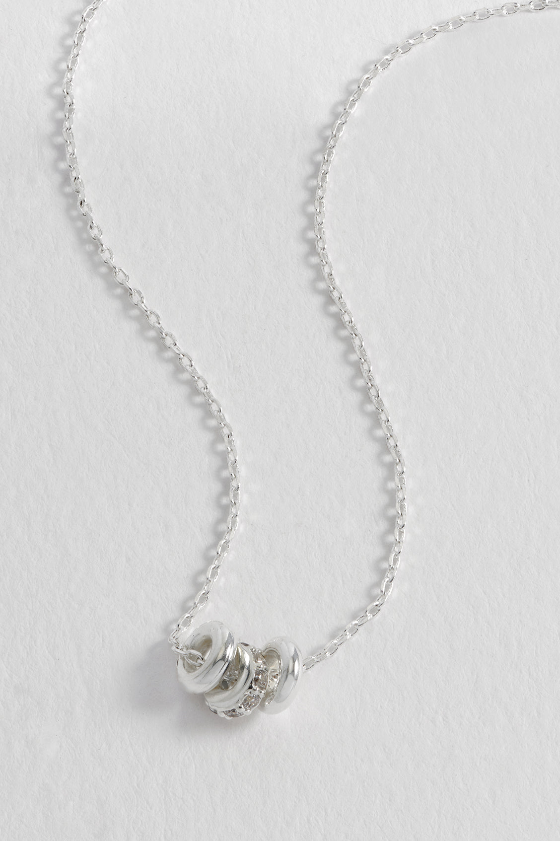 Elegant Triple Pave Diamond Ring Necklace for Women - Perfect for Weddings, Anniversaries & Special Occasions