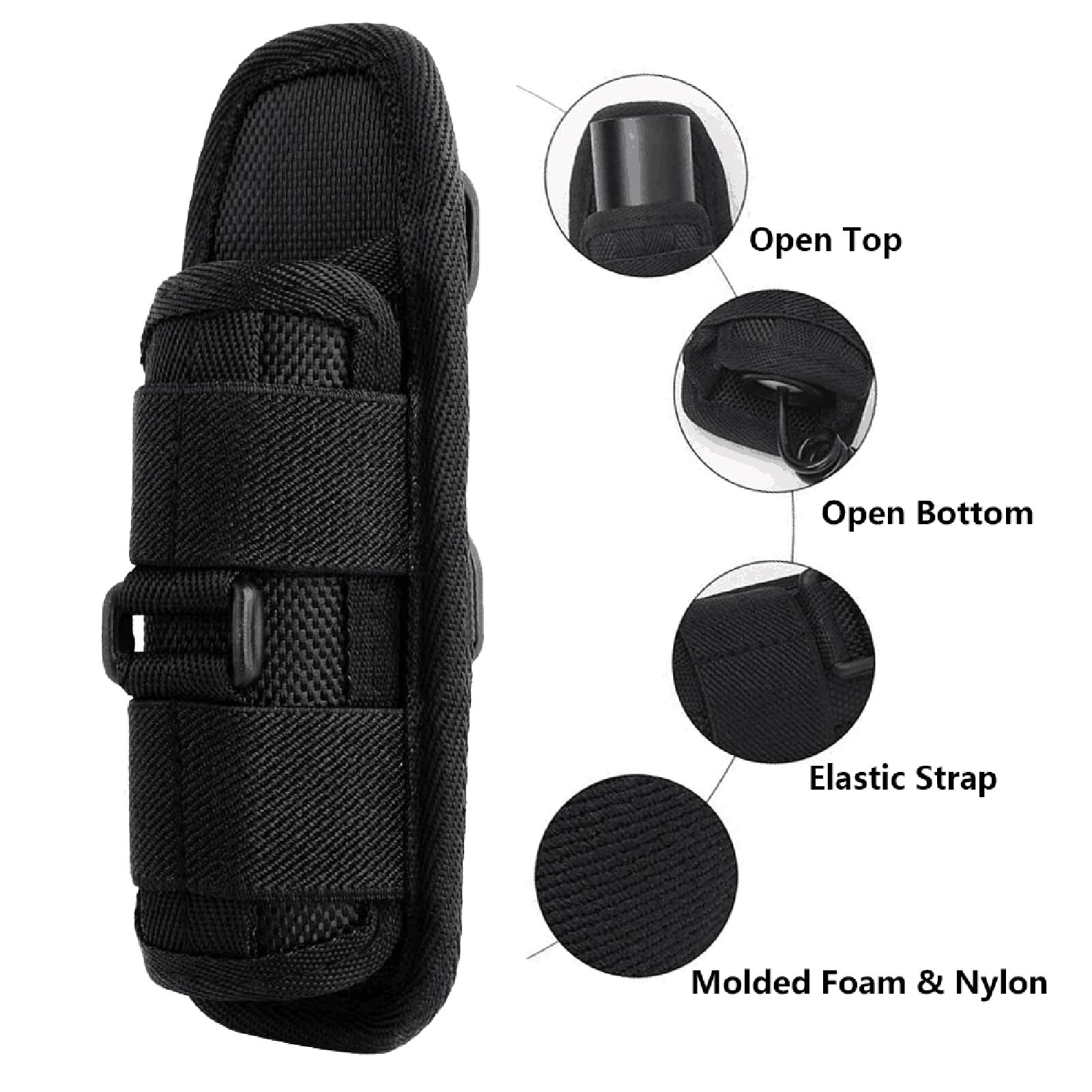 Super Bright 120,000 Lumen Tactical Flashlight with Holster - High Power Single Mode LED Flashlight for Security, Emergency, Camping & Outdoor Adventures