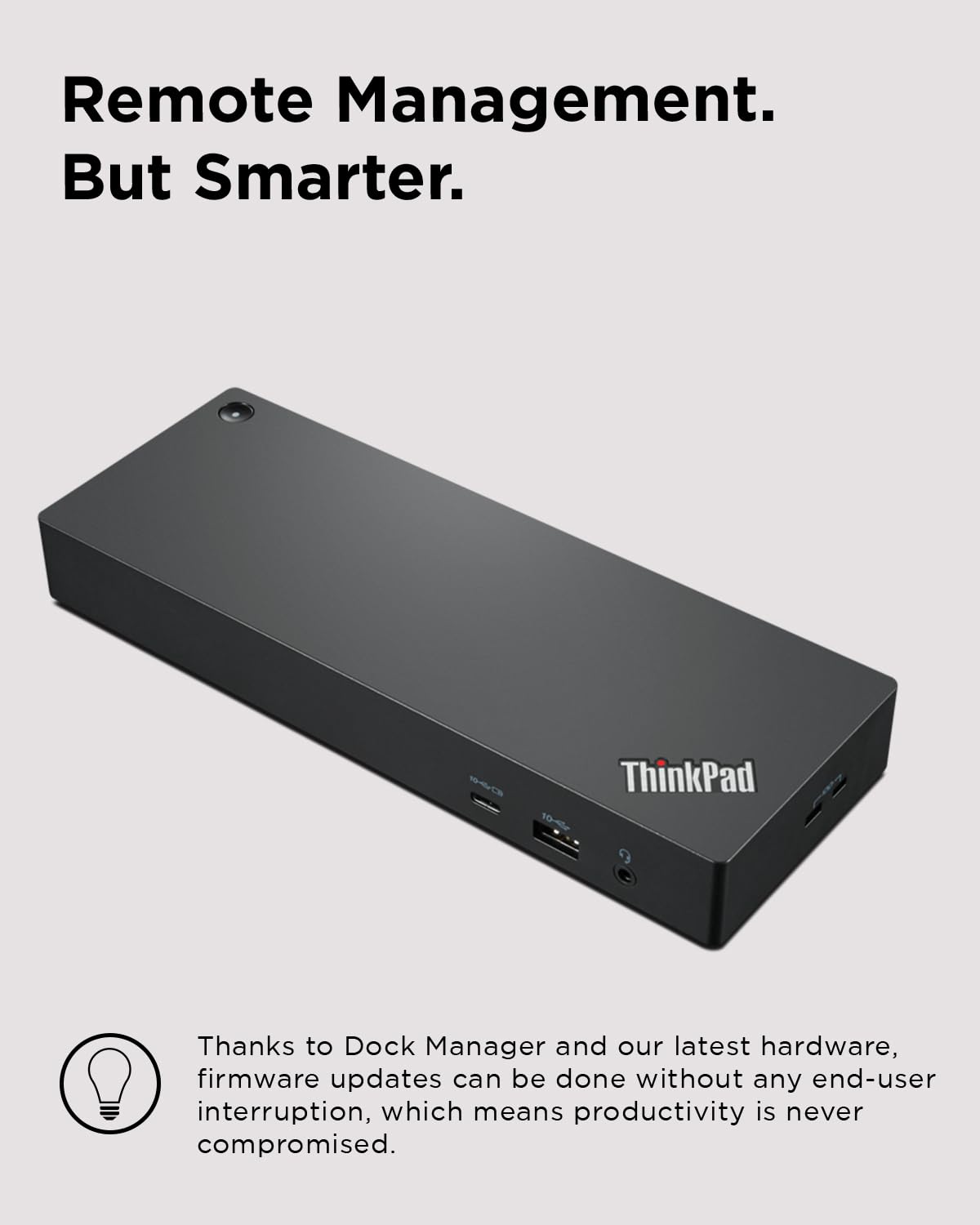 Lenovo ThinkPad Universal Thunderbolt 4 Dock - 4K Quad Display, 100W Fast Charging, USB-C Hub for Laptops - Perfect for Home Office & Remote Work Setup