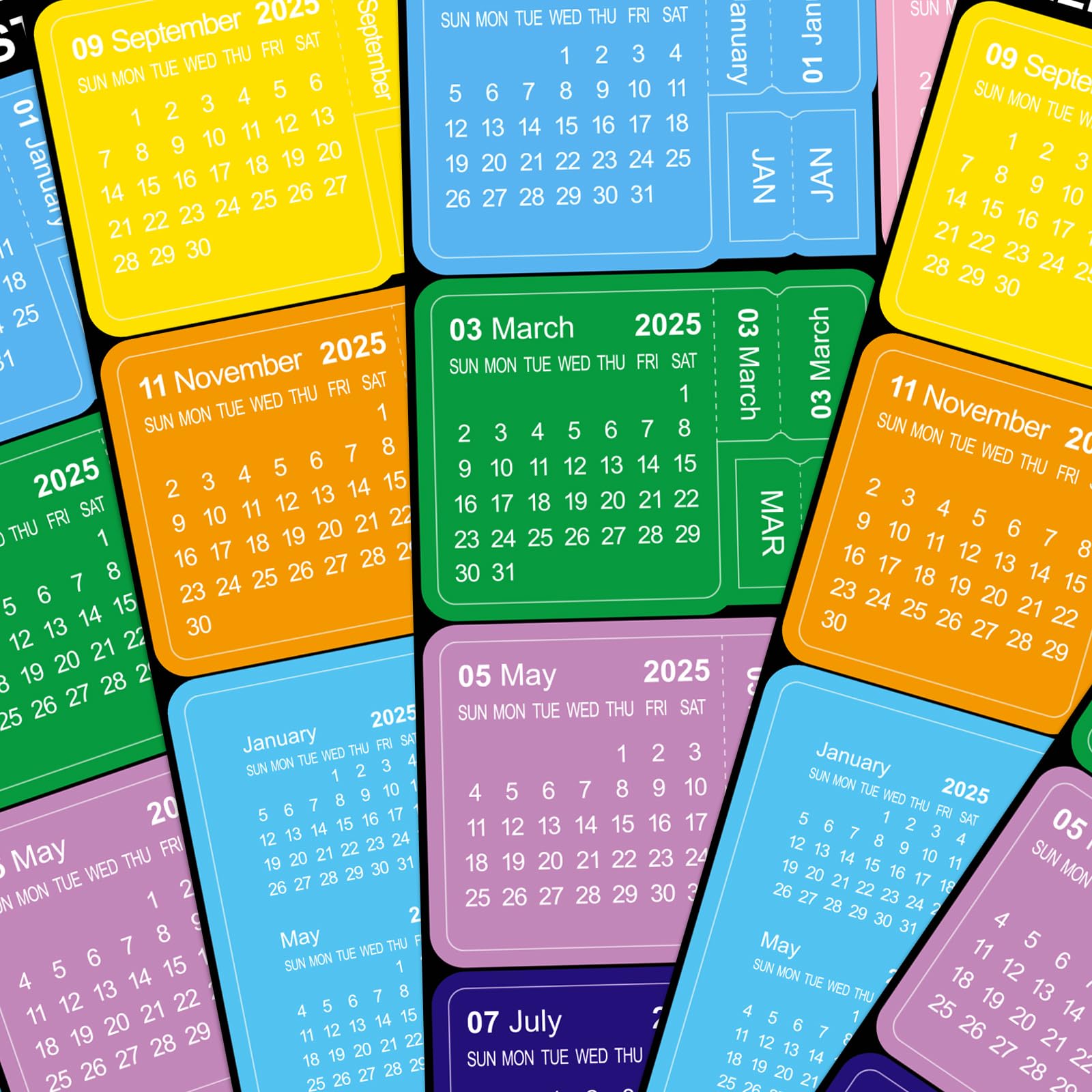 2025 Monthly Planner Stickers - 10 Sets of 240 Adhesive Index Tabs for Calendar, Journal & Organizer - Perfect for Bullet Journaling, Office Planning & School Organization