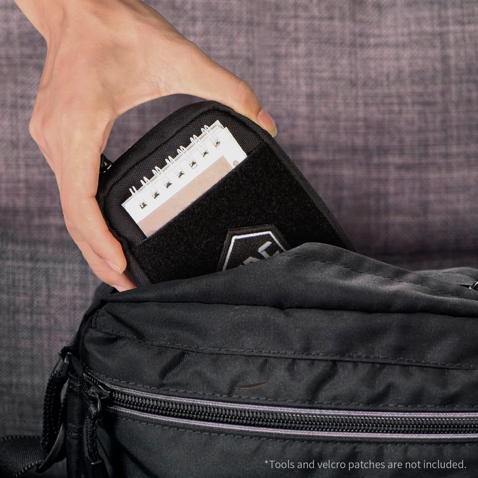 Durable Nylon EDC Organizer Pouch with Hook & Loop Closure - Compact Gear Storage for Everyday Carry, Travel, Hiking & Tactical Use