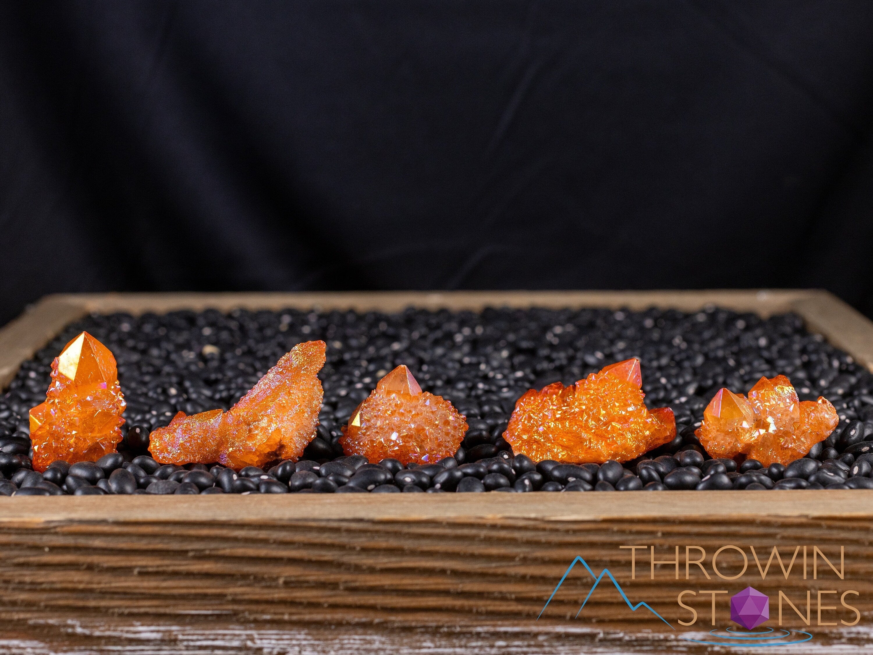 Orange Tangerine Aura Quartz Crystal Cluster - Natural Rainbow Spirit Quartz for Healing, Meditation & Home Decor (E2136) | Perfect for Crystal Grids, Reiki Energy Work & Spiritual Gifts