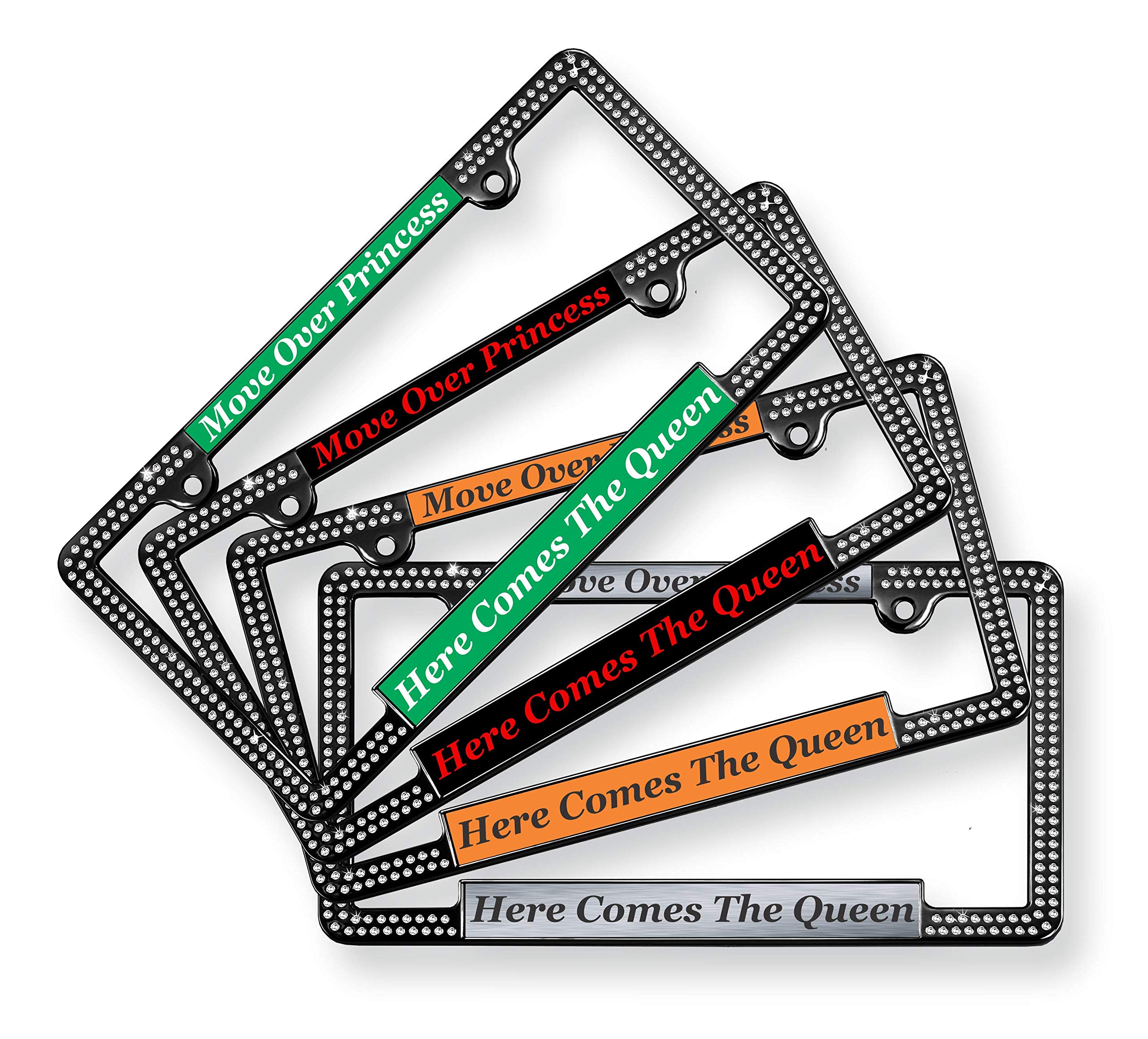 Custom Laser Engraved Crystal License Plate Frame - Bling Car Accessory for Personalization