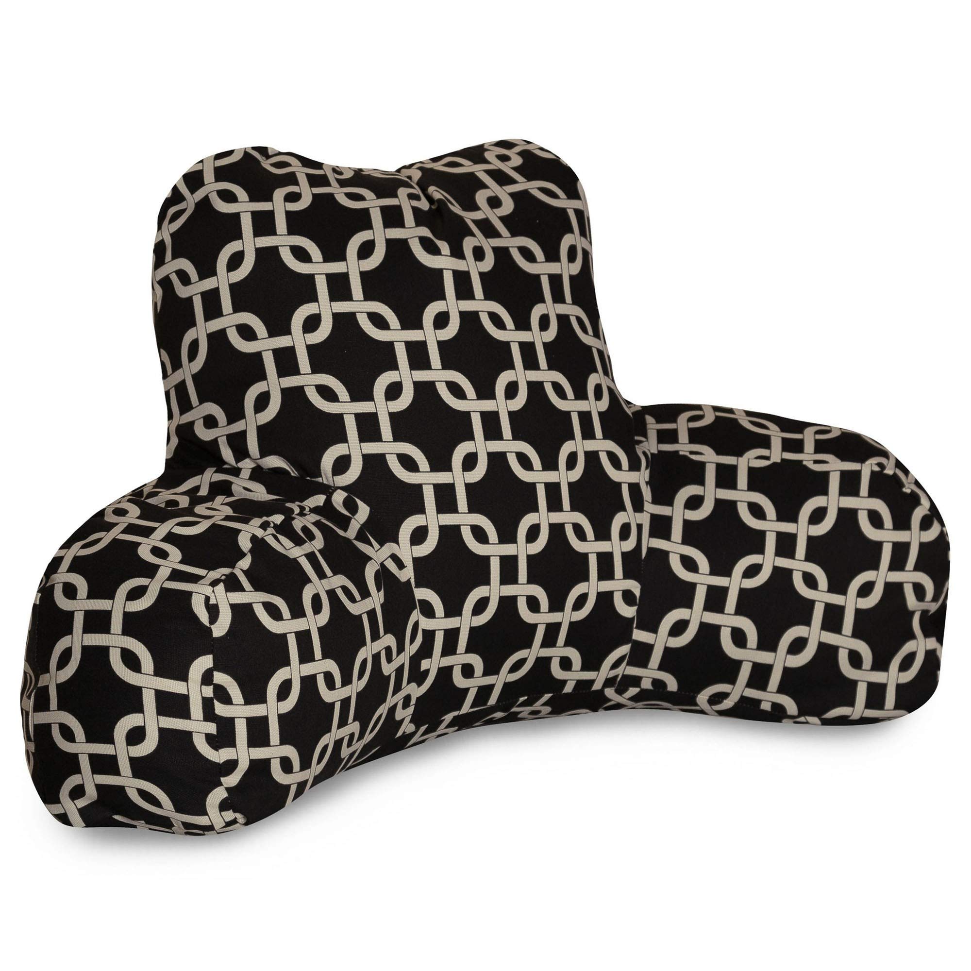 Majestic Home Goods Black Reading Pillow with Arms - Perfect for Bed, Sofa & Reading Nook Comfort