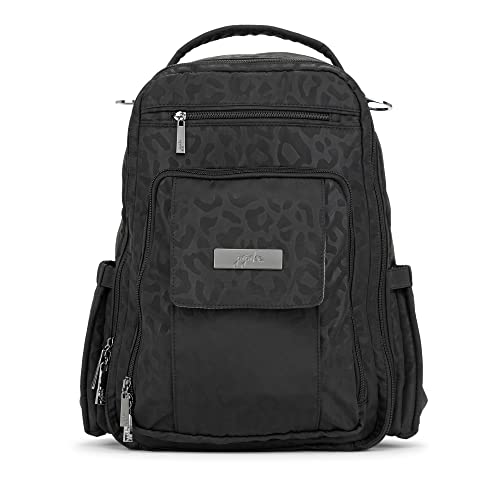 JuJuBe Diaper Backpack for Women - Washable Travel Bag for Moms - Black Catwalk