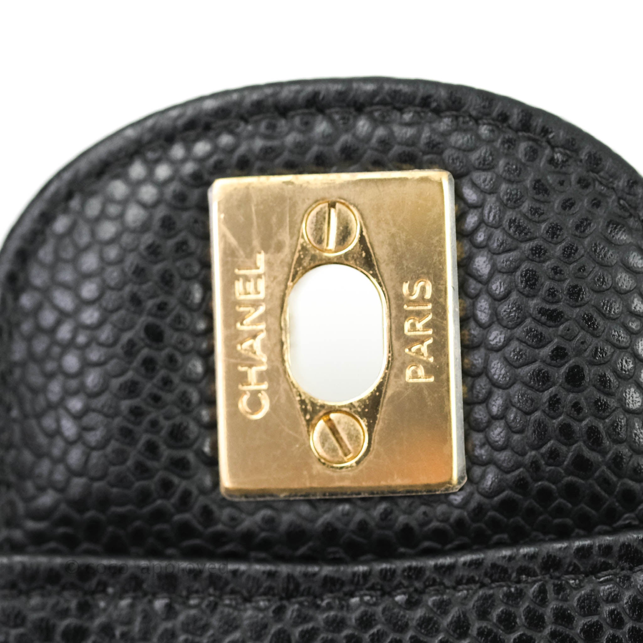 Chanel Classic Medium Double Flap Bag Black Caviar Leather with Gold Hardware - Luxury Shoulder Bag for Women, Perfect for Work, Parties & Special Occasions