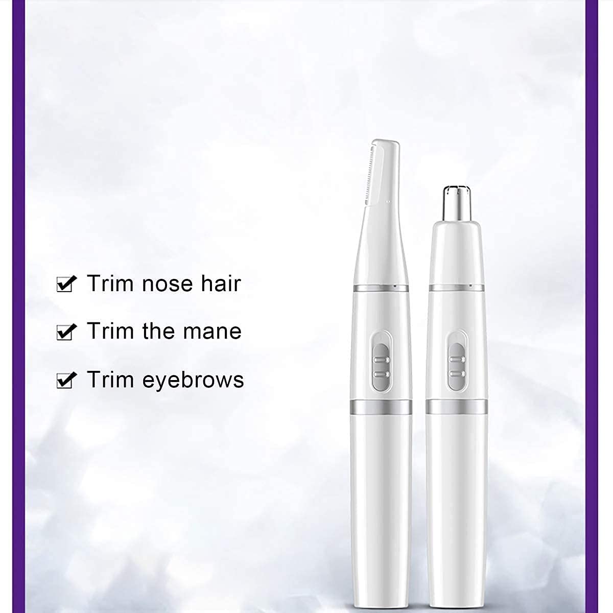 Painless Nose & Ear Hair Trimmer - Wet/Dry Electric Grooming Tool with Precision Blades, Easy to Clean - Perfect for Travel, Home & Personal Grooming