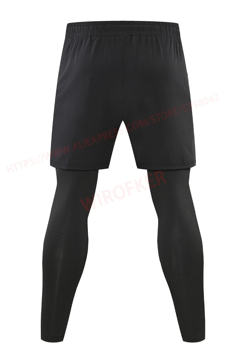 Men's 2-in-1 Running Pants with Pockets - Double Layer Training Leggings for Basketball, Fitness & Workout - Breathable Printed Sweatpants for Jogging, Gym & Outdoor Sports