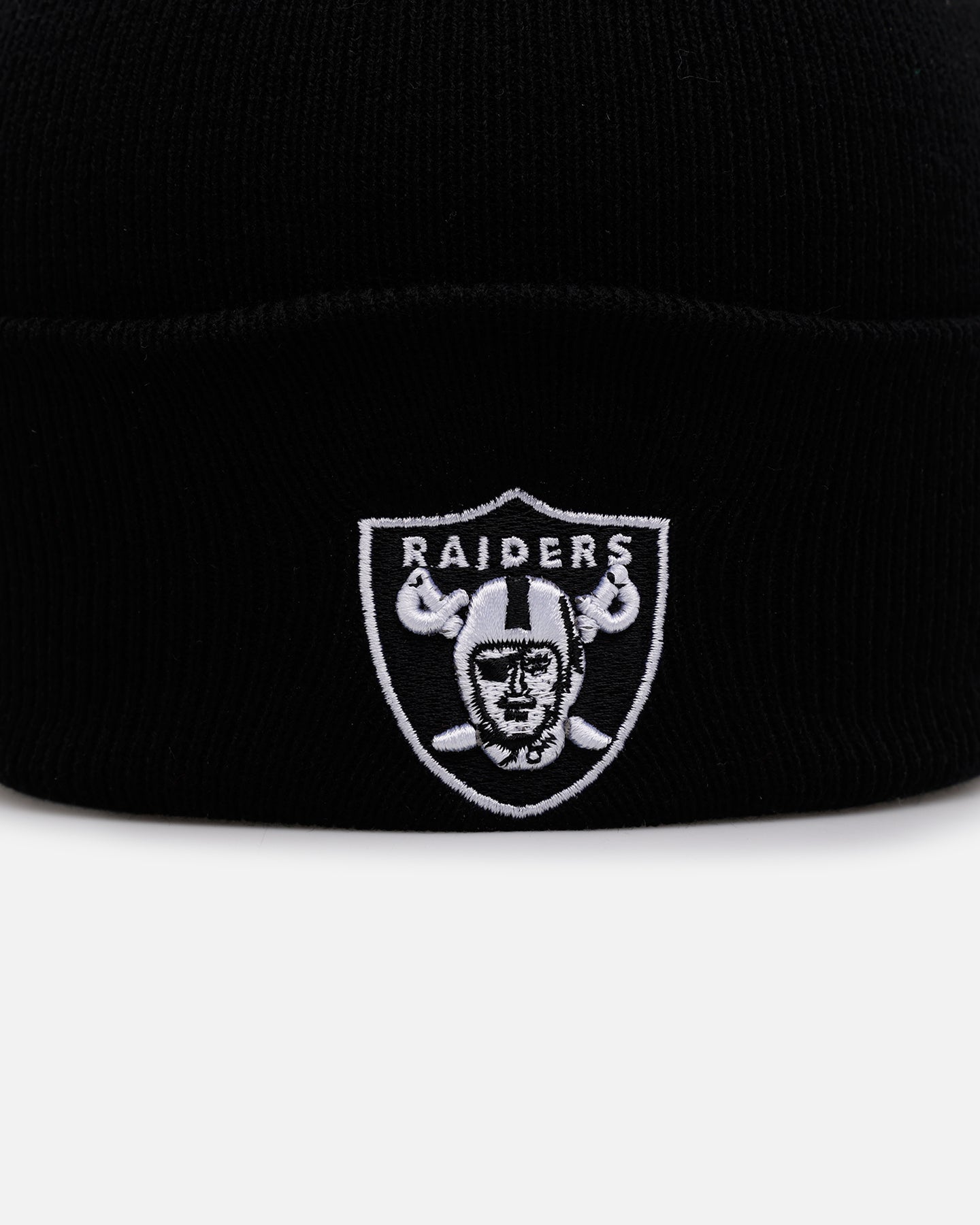 47 Brand Las Vegas Raiders Haymaker Cuff Knit Beanie - Black/White NFL Team Logo Winter Hat for Men & Women - Perfect for Football Games, Cold Weather & Fan Gear Collection