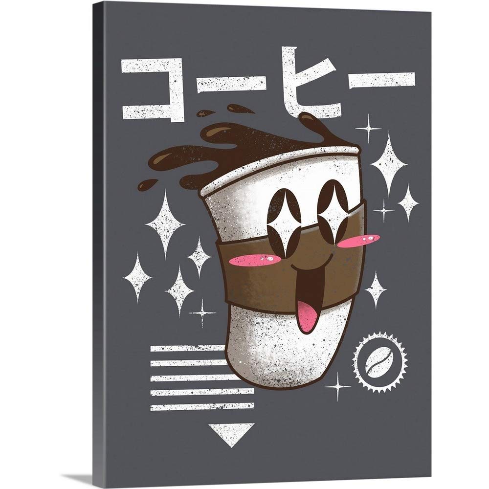 Kawaii Coffee Anime Canvas Wall Art Print by Vincent Trinidad - 36