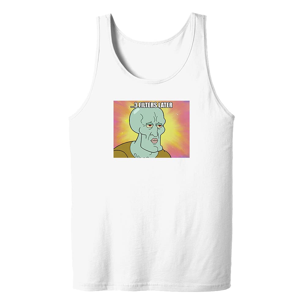 SpongeBob SquarePants Squidward Meme Tank Top for Adults | Funny Cartoon Graphic Tee | Perfect for Cosplay, Halloween Costumes & Casual Wear