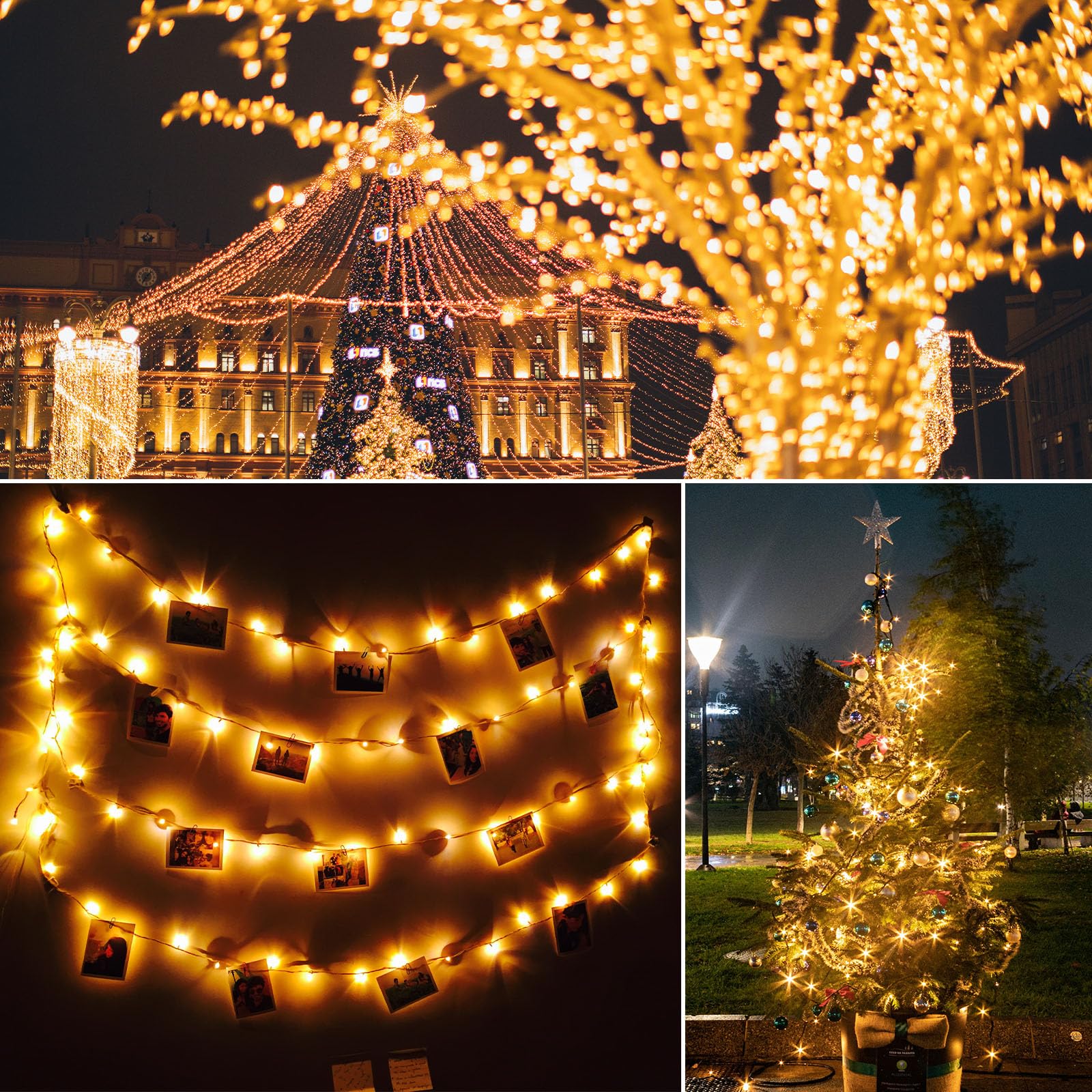 Beieverluck 10 Pack 33FT 100 LED Fairy Lights Battery Operated with Remote & Timer - Waterproof String Lights for Indoor Outdoor Decor - Perfect for Bedroom, Wedding, Christmas, Garden & Party Decorations (Warm White)