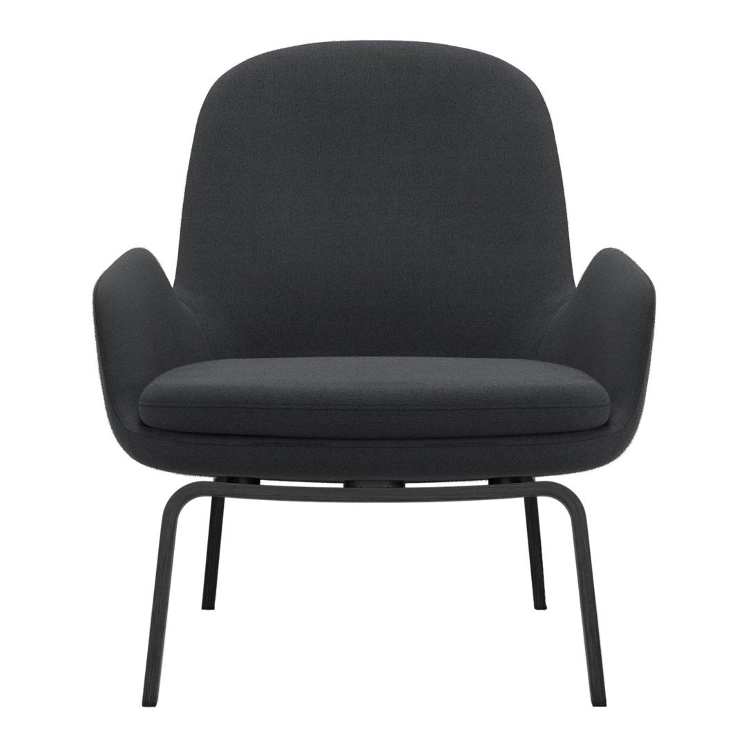 Modern Era Lounge Chair - Low Profile Mid Century Design for Living Room, Bedroom & Office - Comfortable Relaxing Armchair with Wooden Legs