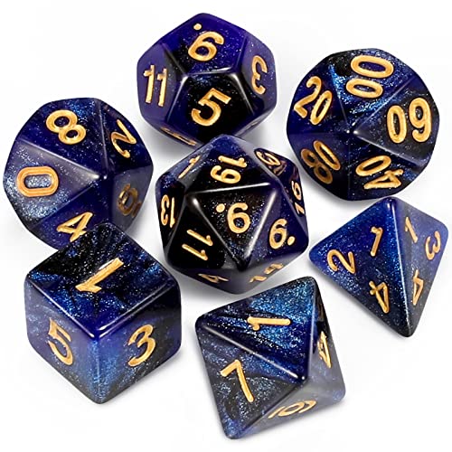 Dark Blue & Black + Glitter