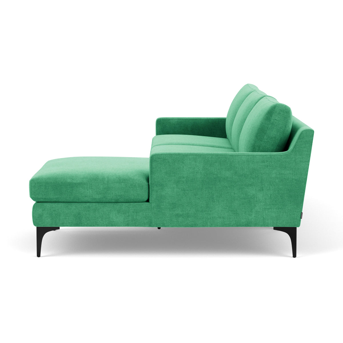 Astha Fabric Right Chaise Sofa - Modern Upholstered Sectional Couch for Living Room, Lounge & Small Spaces