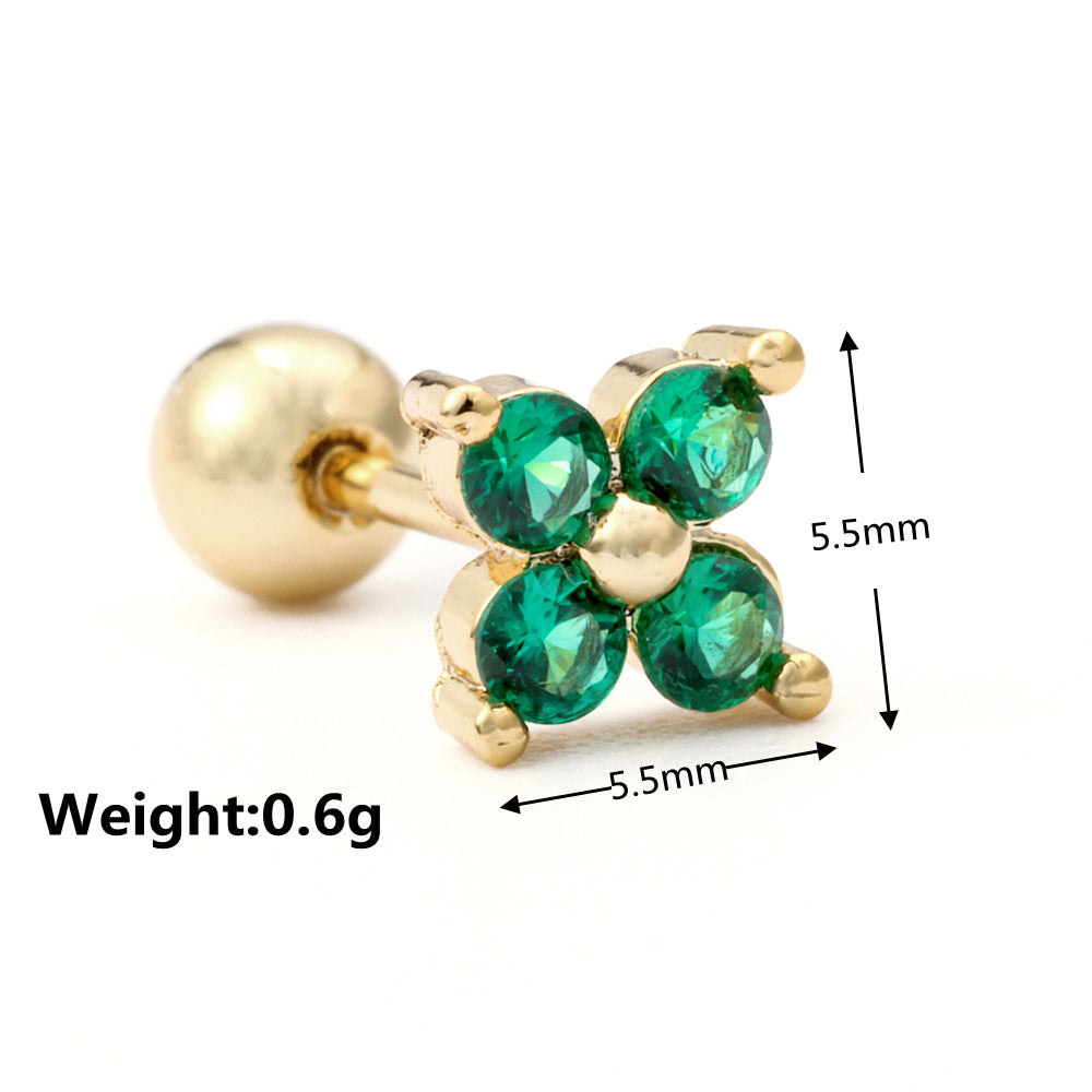 20G Cartilage Tiny Stud Earrings - Flat Back Helix Earrings for Women | EGD0171 | Perfect for Daily Wear, Piercing Jewelry Gift