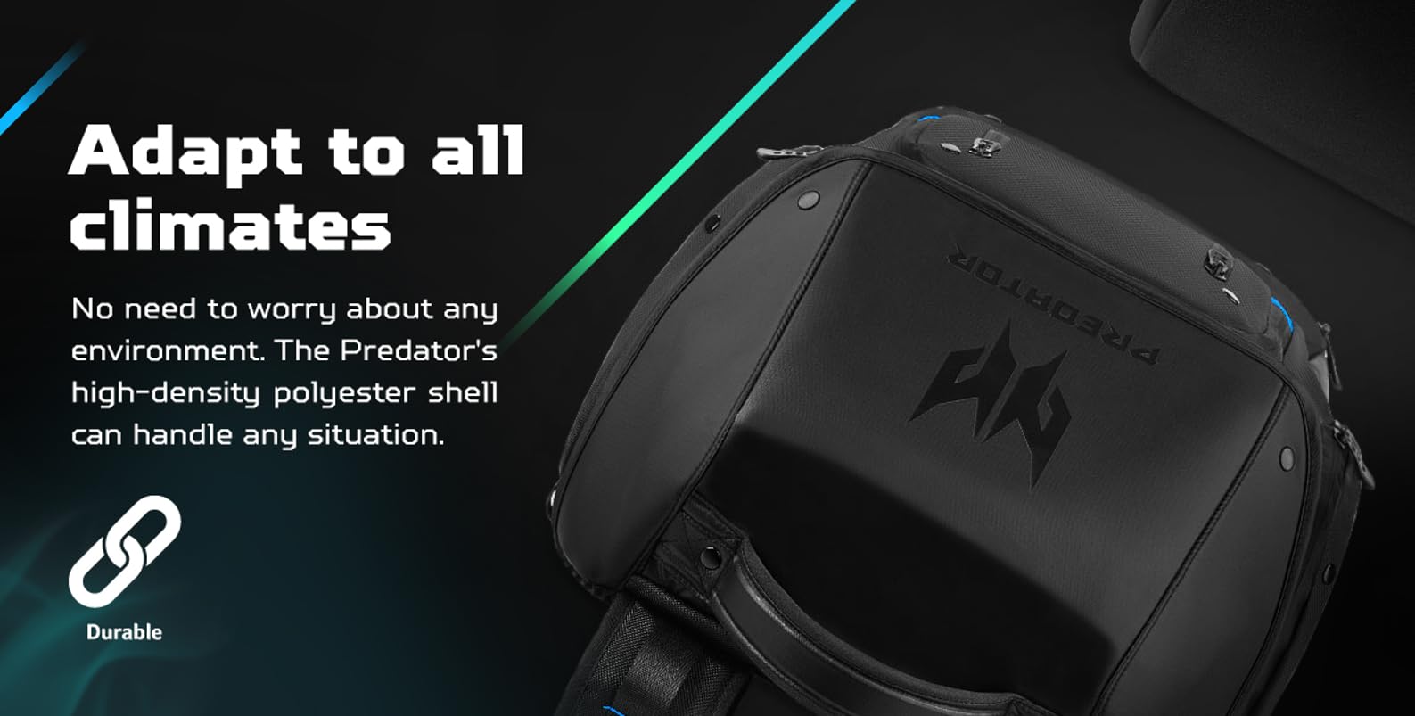 Acer Predator PBG591 Gaming Backpack - Water Resistant & Tear Proof Laptop Backpack for 17.3