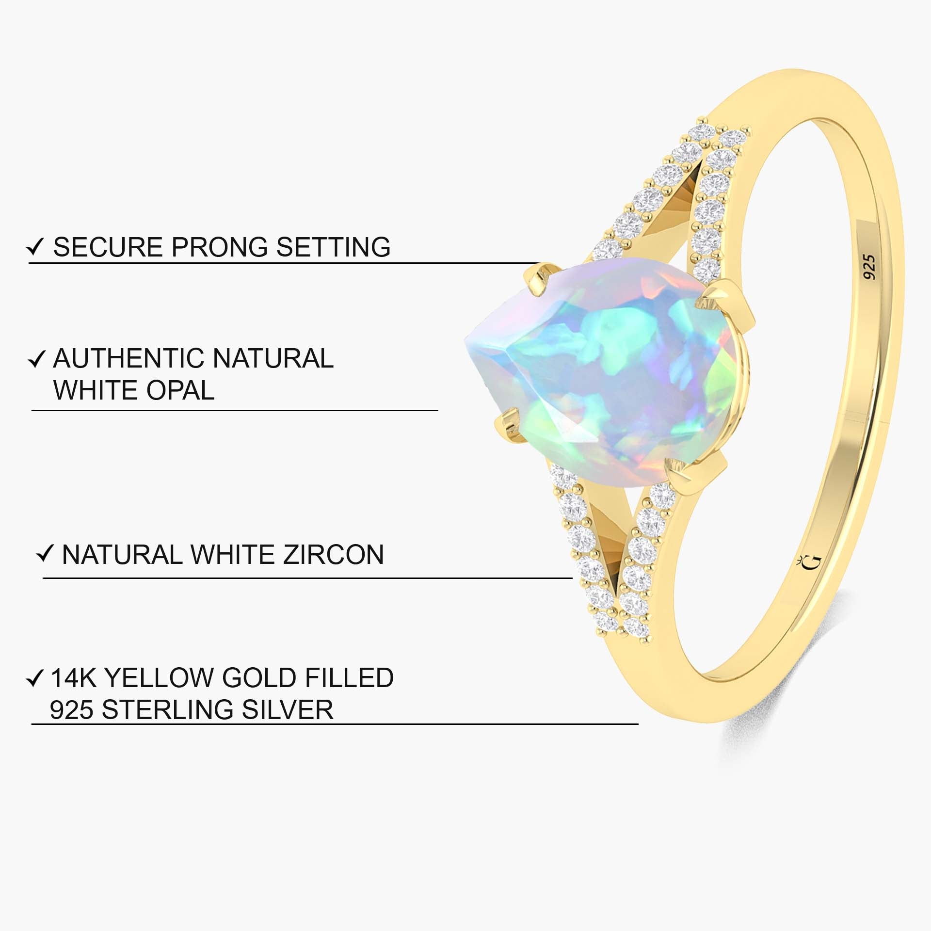 Natural Black Fire Opal Wedding & Engagement Ring for Women – Elegant Gemstone Jewelry for Brides, Anniversaries & Special Occasions