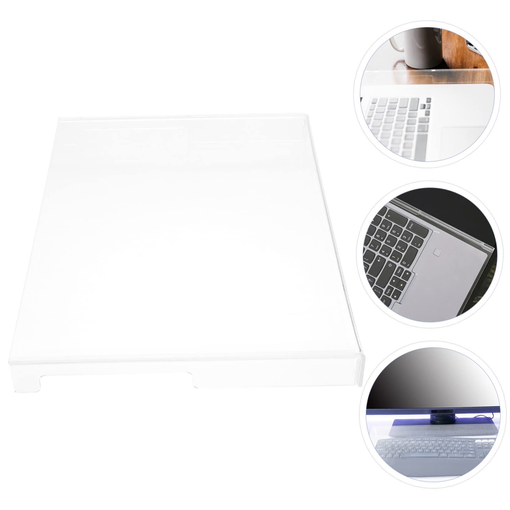 2-Pack Acrylic Keyboard Cover for Mechanical Keyboards - Clear Monitor Storage Protector & Computer Protective Frame - Ideal for Office, Gaming & Home Use