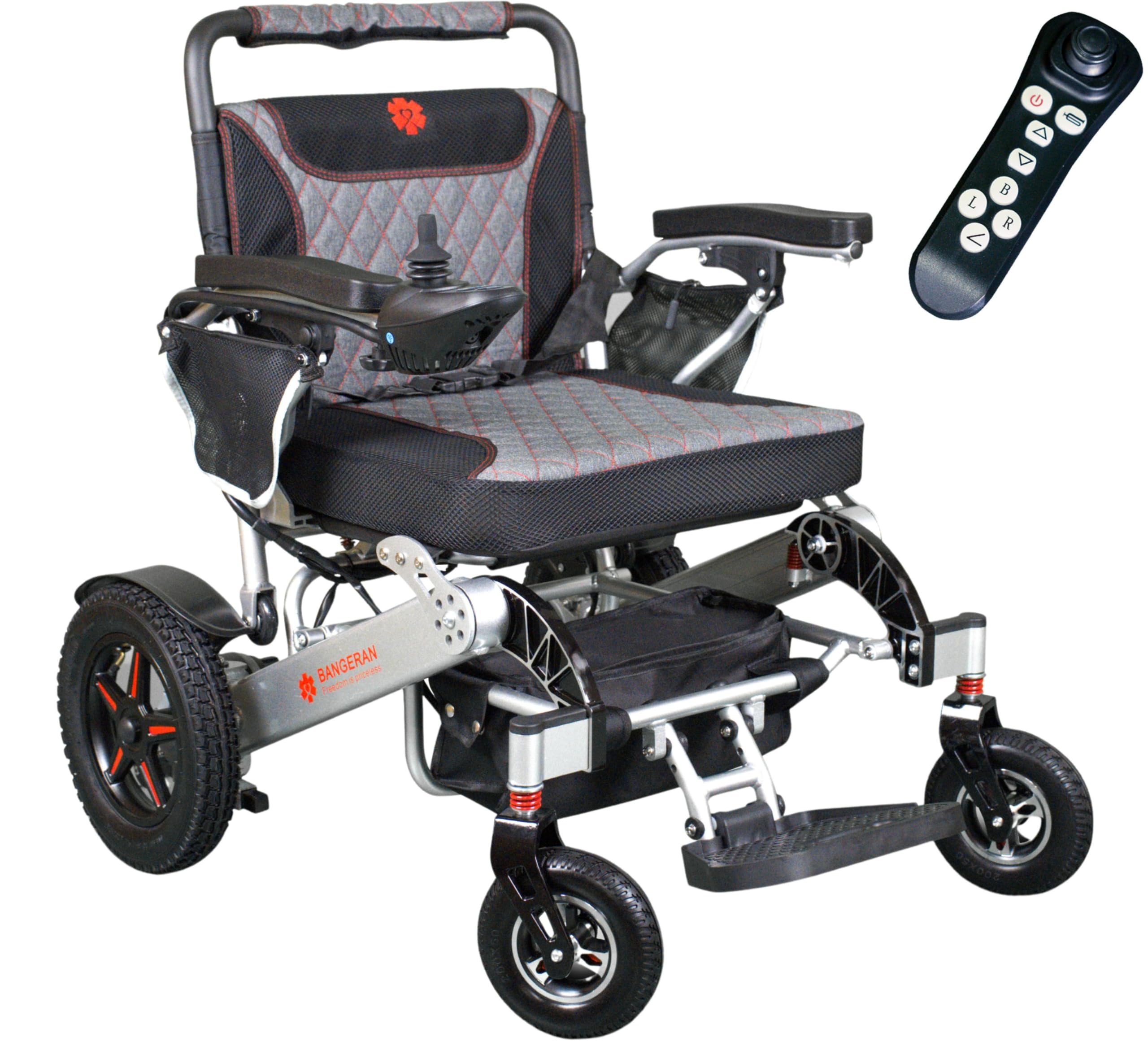 Lightweight Electric Power Wheelchair Mobility Scooter - Foldable Travel Wheelchair for Adults & Seniors - FAA Approved Airplane Safe Motorized Wheelchair (Silver) | Perfect for Air Travel, Shopping Malls & Outdoor Activities