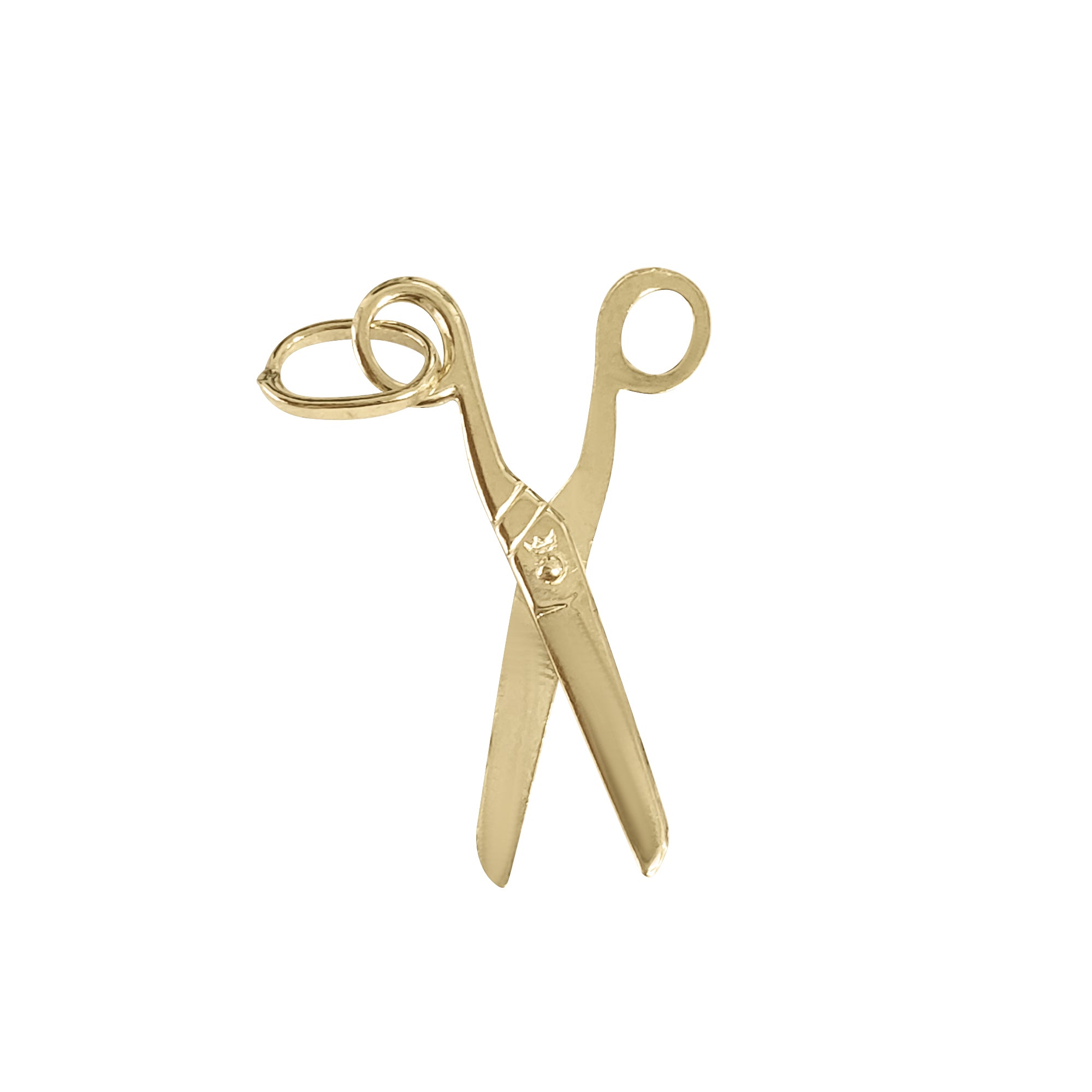 14k Yellow Gold Hairdresser Scissor Charm Pendant - Perfect Gift for Stylists, Barbers & Beauty Professionals - Salon Jewelry for Special Occasions