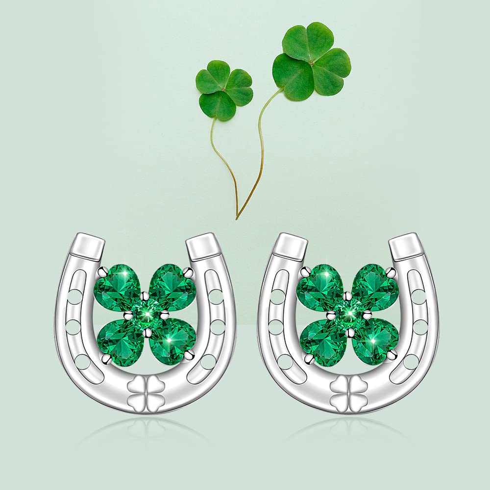 Festive Sterling Silver Stud Earrings for Women - Mardi Gras Shamrock, Christmas Reindeer, Dinosaur, Cow, Llama & Halloween Spider Designs | Holiday Party Jewelry Gifts for Christmas, Halloween & St. Patrick's Day Celebrations