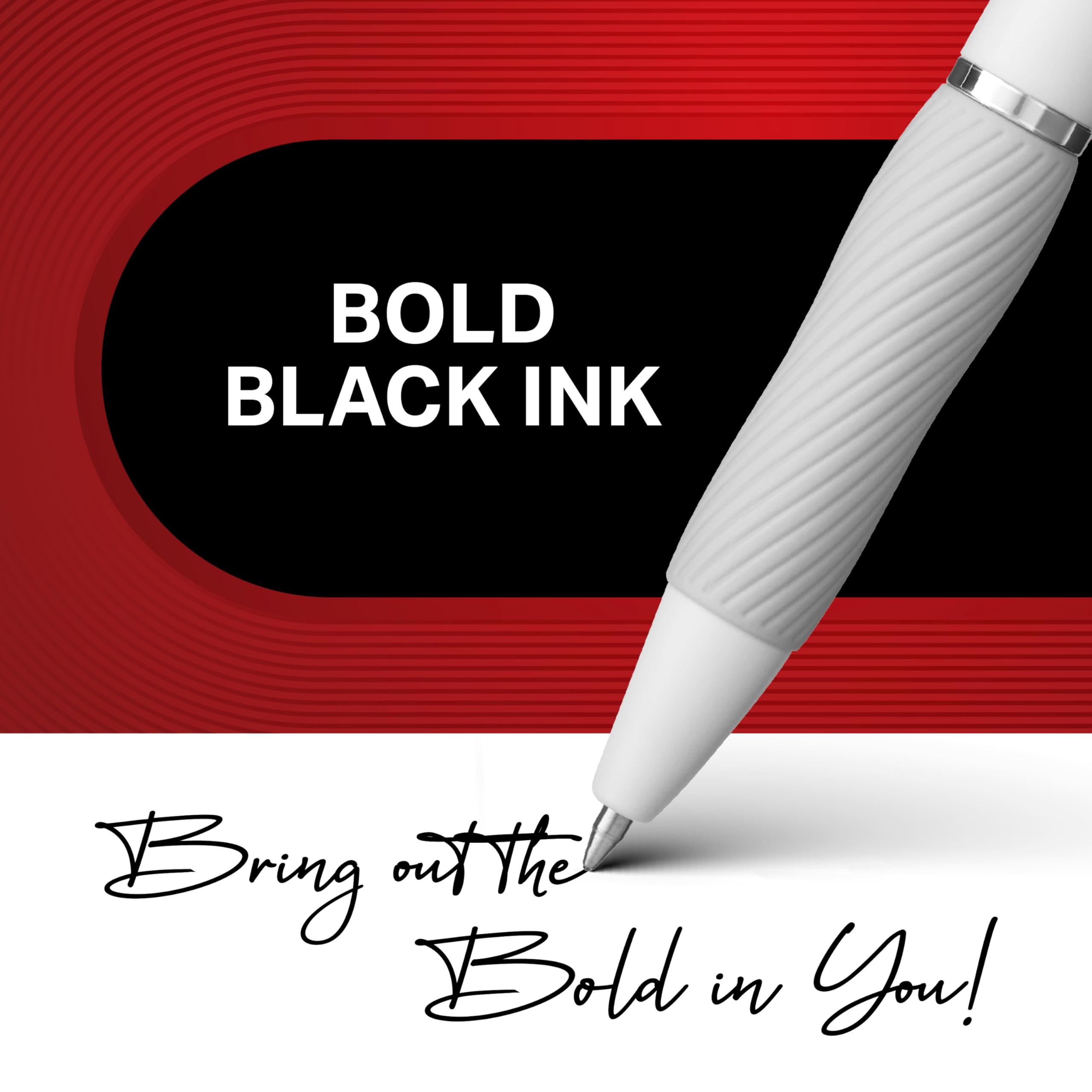 Sharpie S-Gel Medium Point Gel Pens (0.7mm) - 4 Pack Black Ink Pearl White Body - Smooth Writing for Journaling, Drawing, Coloring & Office Use - Perfect for School, Work & Creative Projects