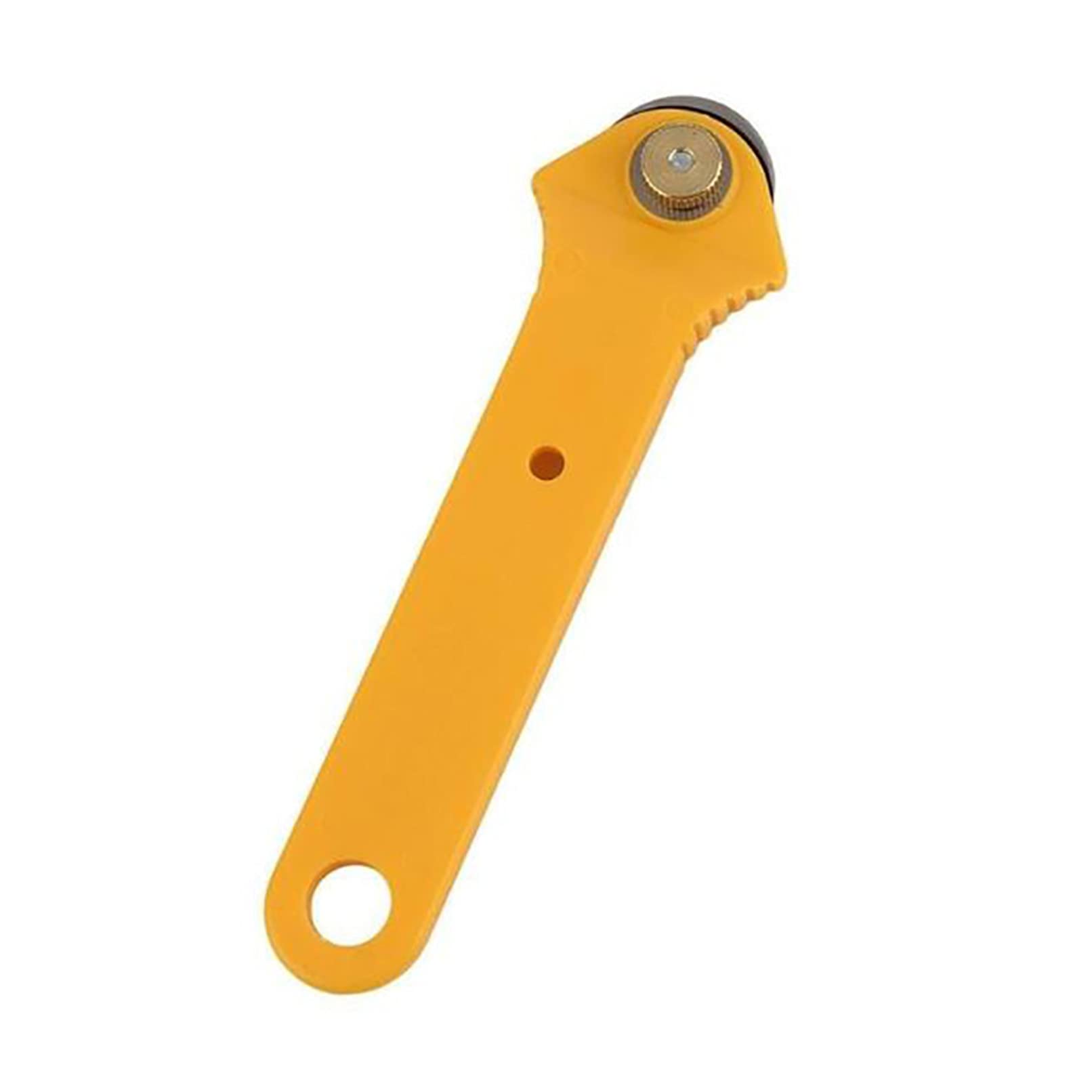 Sevenfly Rotary Fabric Cutter - Professional Round Cutting Knife for Sewing, Quilting & Crafting - Ergonomic Yellow Blade for Precise Fabric Cutting - Perfect for DIY Projects, Dressmaking & Scrapbooking