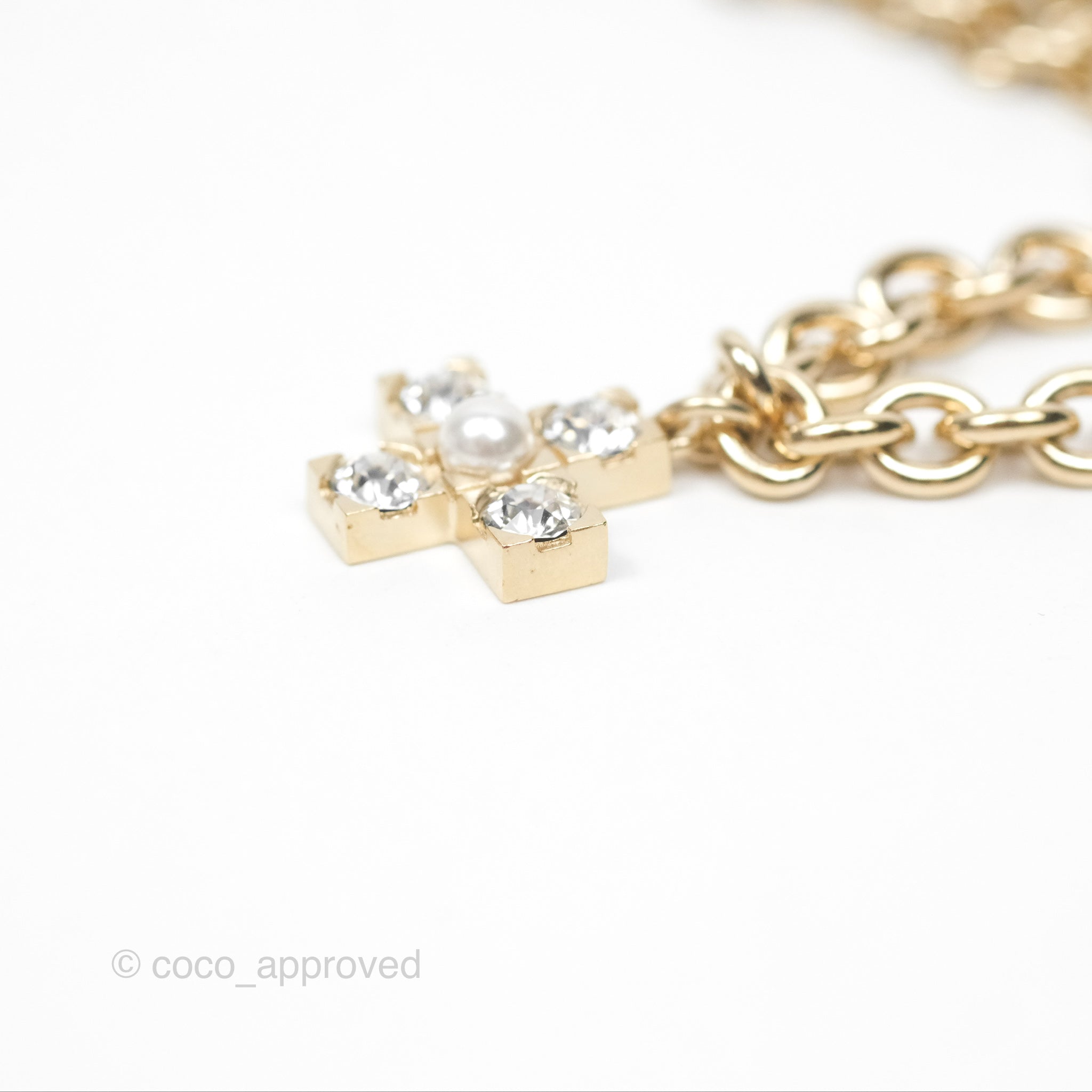 Chanel CC Logo Charm Necklace in 21K Gold Tone - Elegant Jewelry for Women, Perfect for Parties, Weddings & Special Occasions