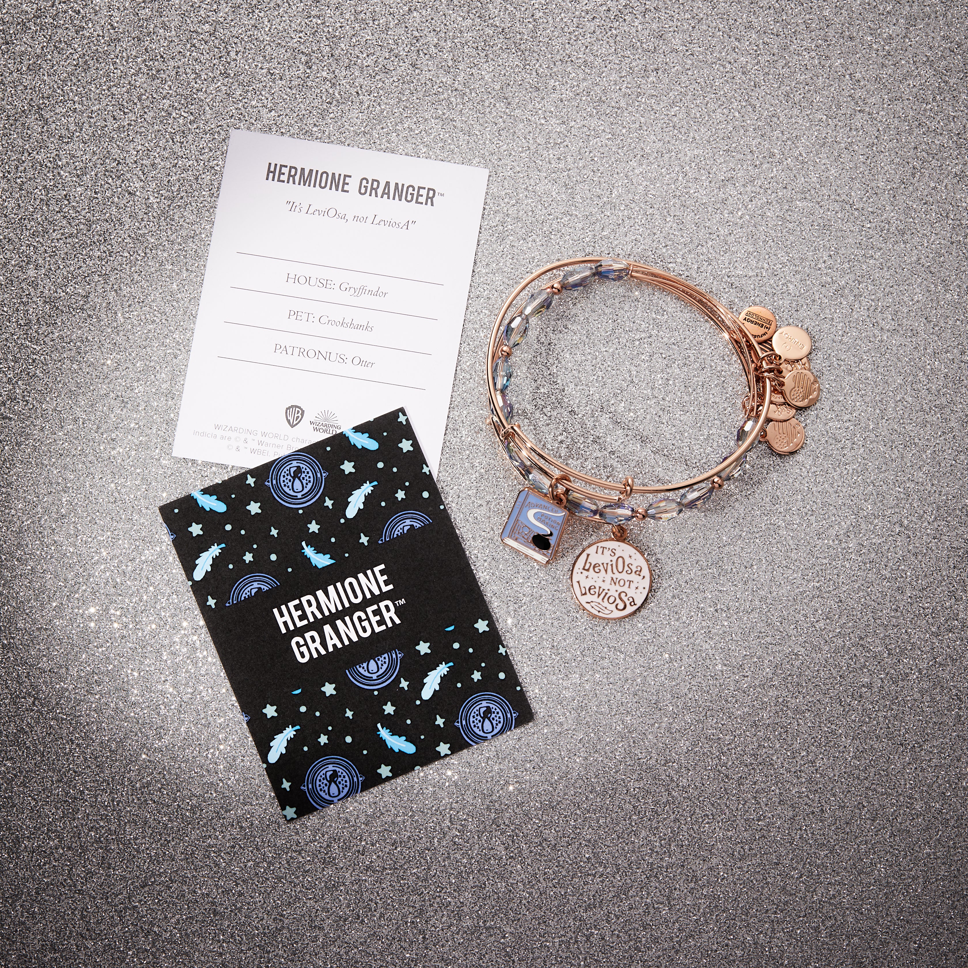 Harry Potter™ Hermione Granger Bangle Bracelets - Set of 3 Magical Jewelry for Fans, Witches & Cosplay | Perfect for Halloween, Movie Nights & Gift Giving