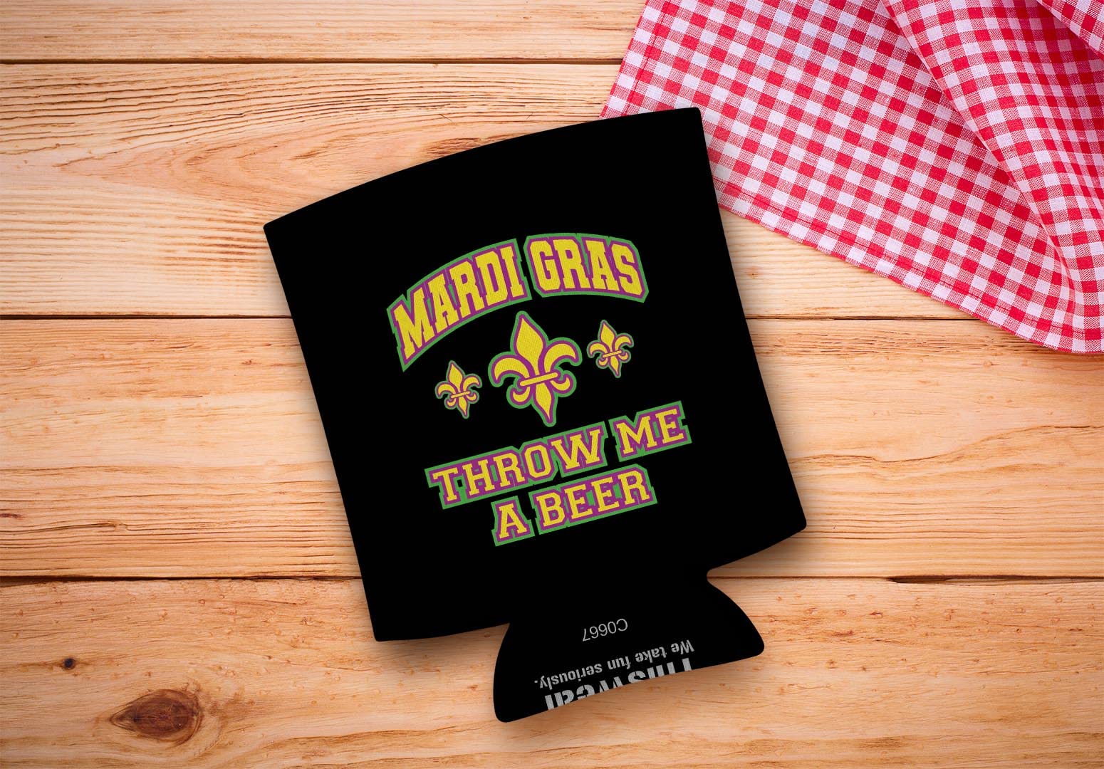 48-Pack Mardi Gras Beer Can Coolers - Insulated Drink Sleeves for Party, Parade & Tailgating - Fun Themed Throw Me A Beer Koozies for Festive Celebrations