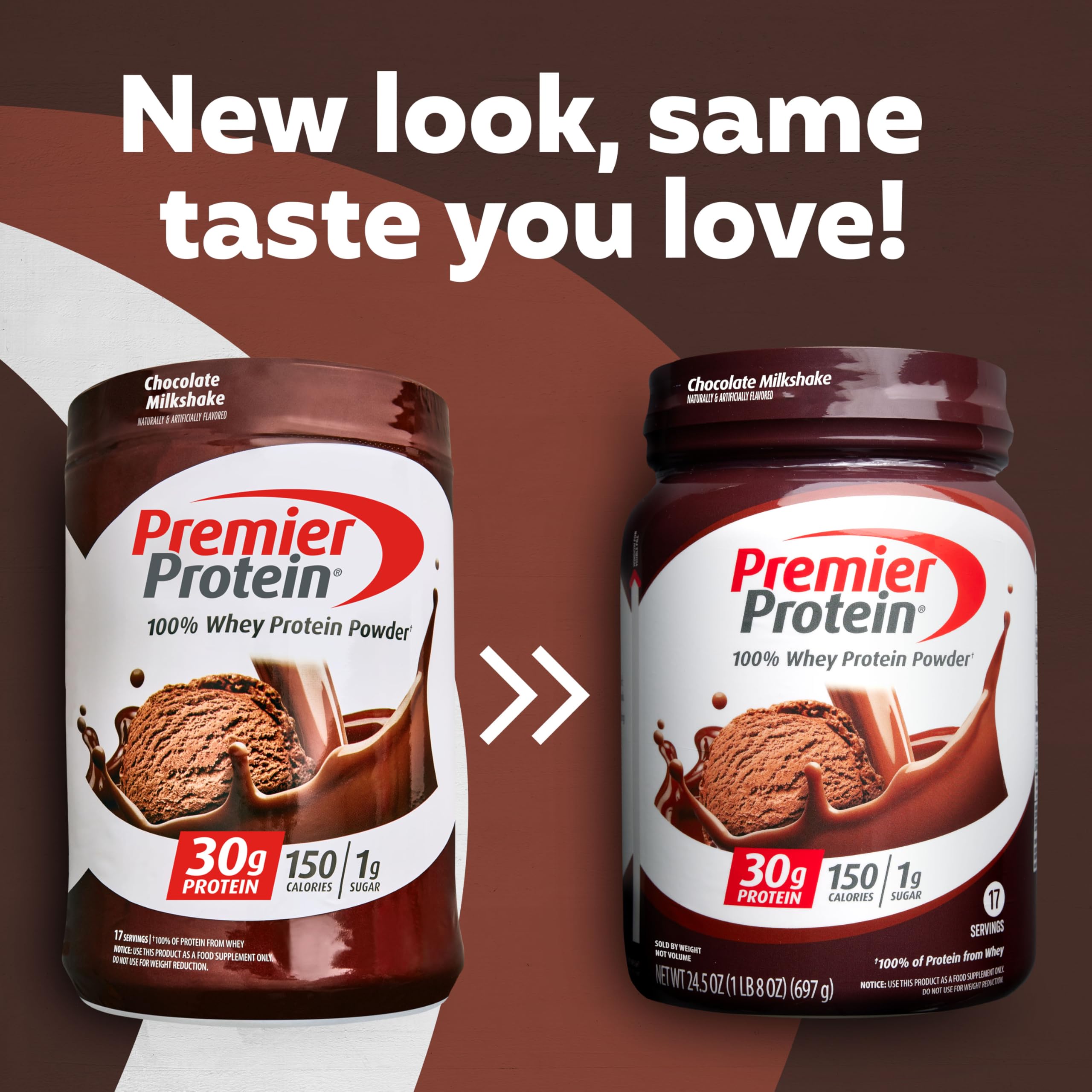 Premier Protein Powder - Chocolate Milkshake Flavor, 30g Protein, 1g Sugar, 100% Whey Protein, Keto Friendly, Gluten Free, No Soy Ingredients, 24.5oz (Pack of 1) - Perfect for Post-Workout Recovery, Weight Management & Healthy Smoothies