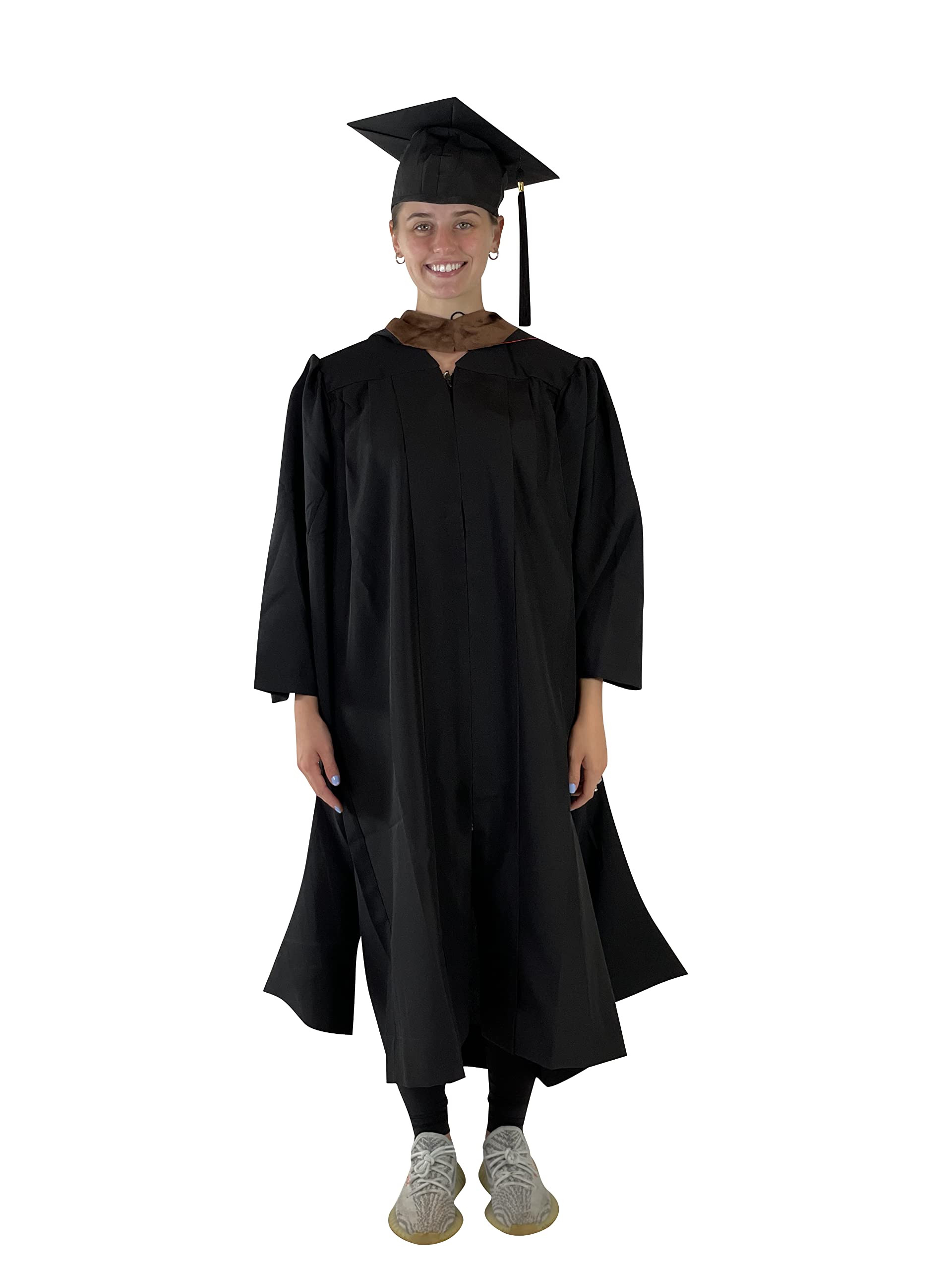Master's Graduation Cap, Gown & Hood Set - Complete Black Academic Regalia for Masters Degree Ceremony | Perfect for Graduation Photos, Commencement & Academic Events