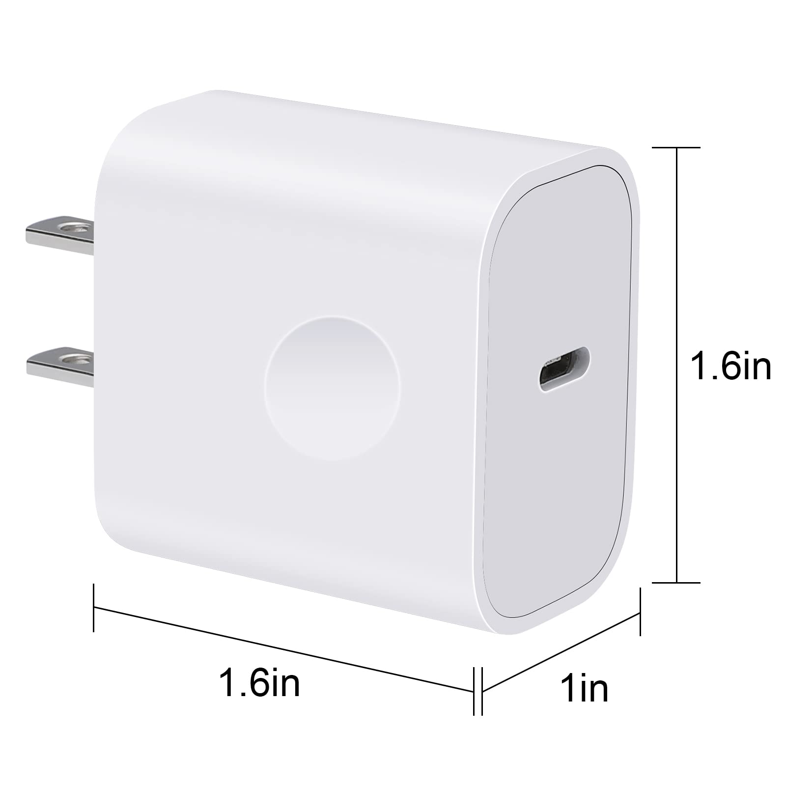30W USB C Fast Charger Block for iPhone 15/14/13/12 Series, Galaxy S22/S21 & Pixel 6/5/4 - Compact PD Charging Adapter for Home, Office & Travel