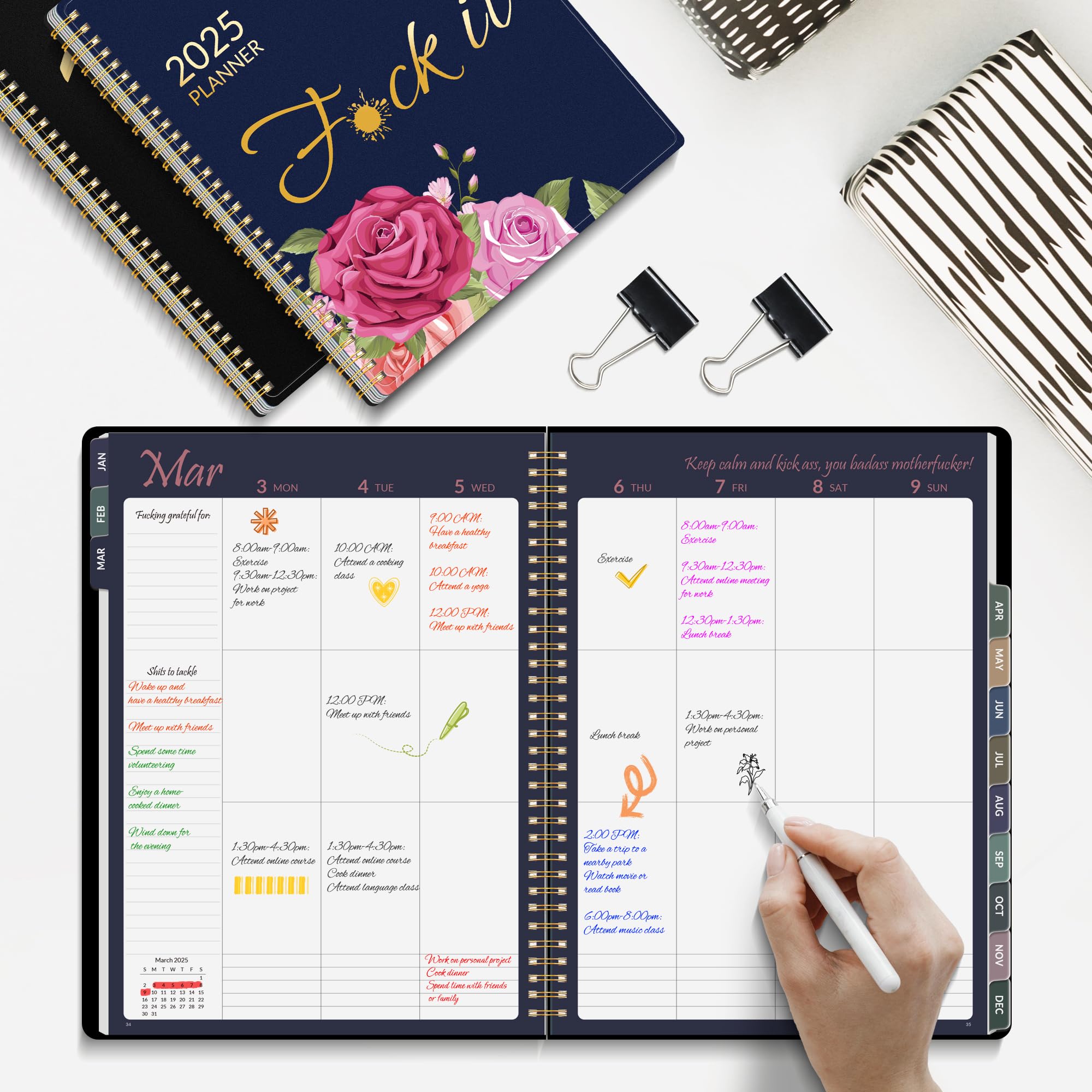 2025 Fuck It Planner - 12-Month Weekly Organizer for Stressed Women (8.5x11